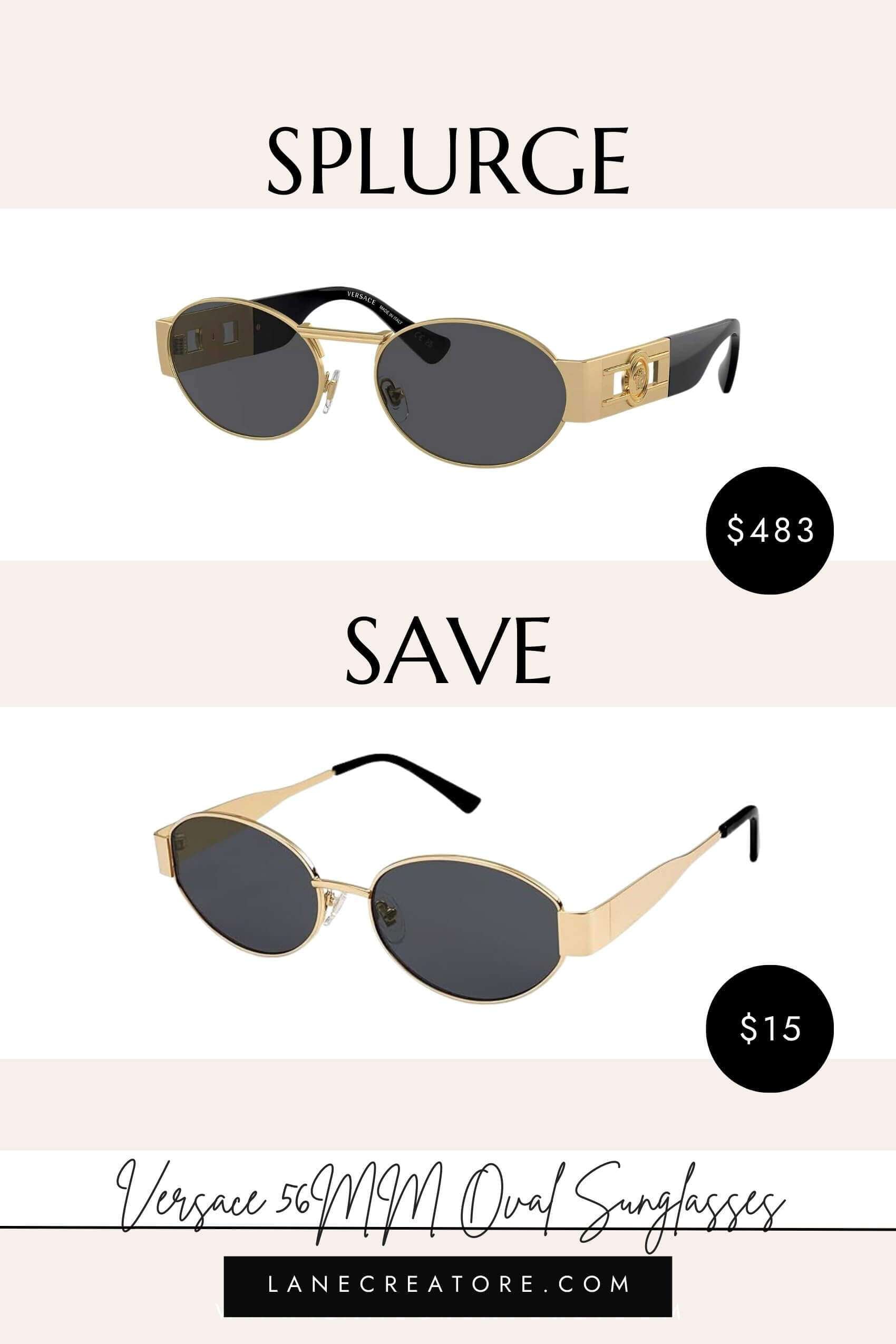 versace oval sunglasses dupe