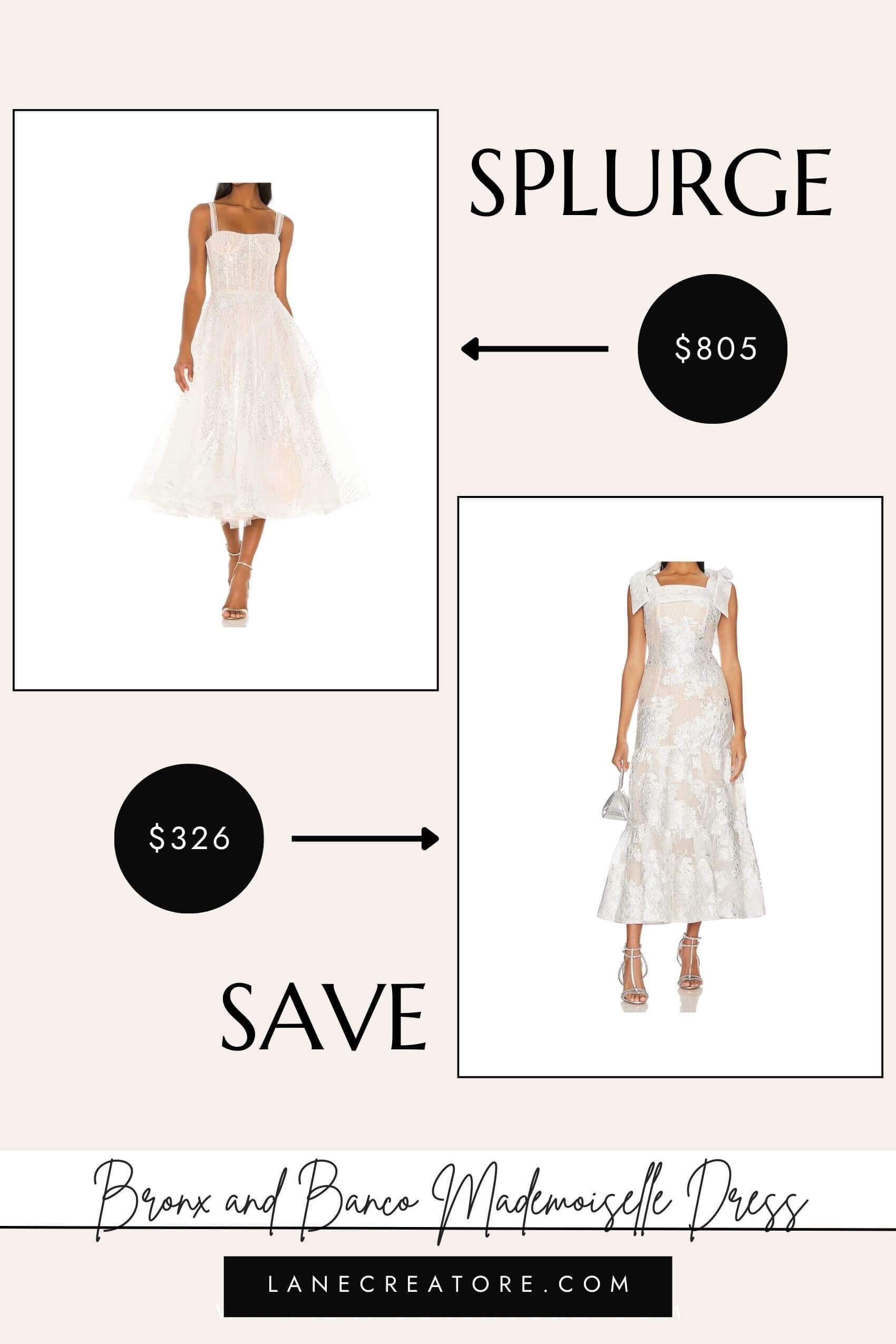 bronx and banco mademoiselle dress dupe