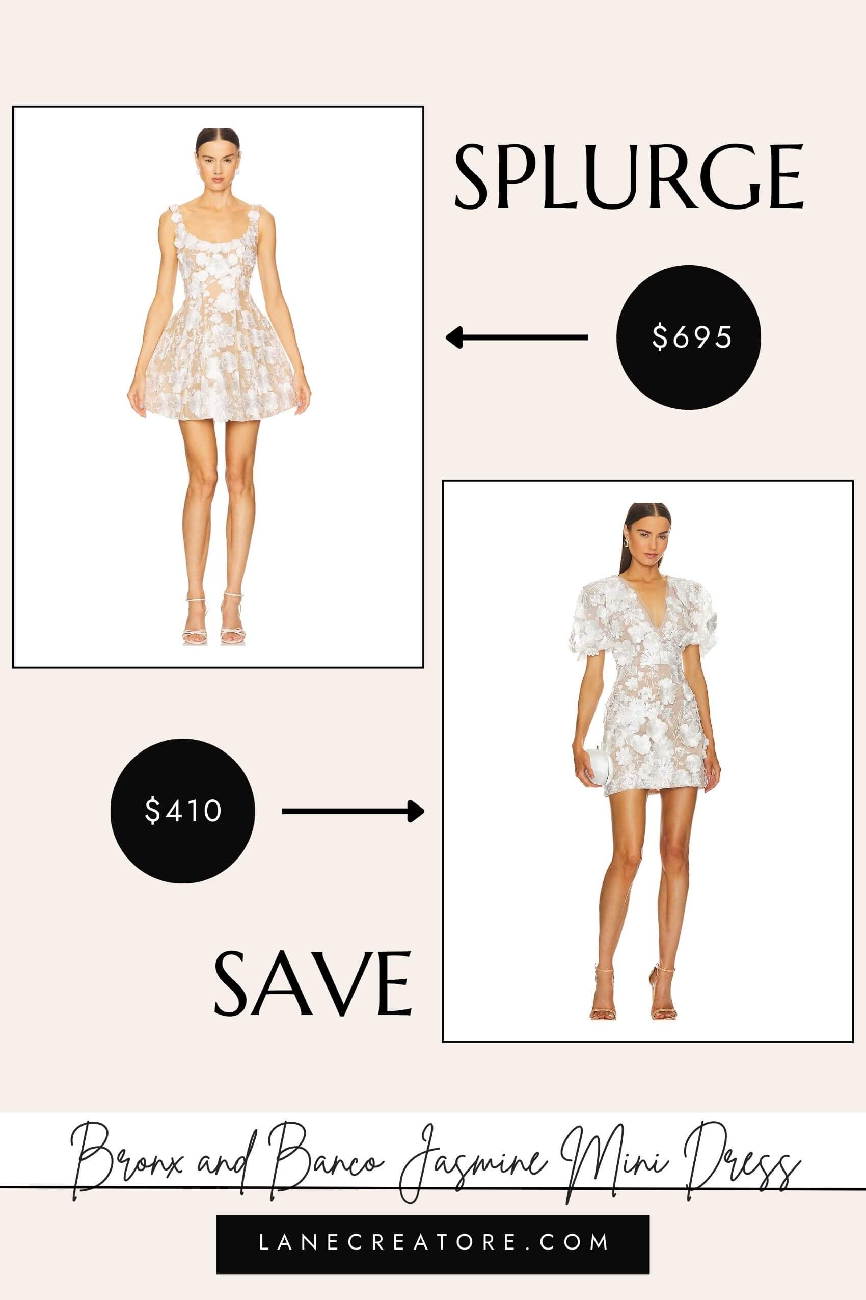 bronx and banco jasmine mini dress dupe