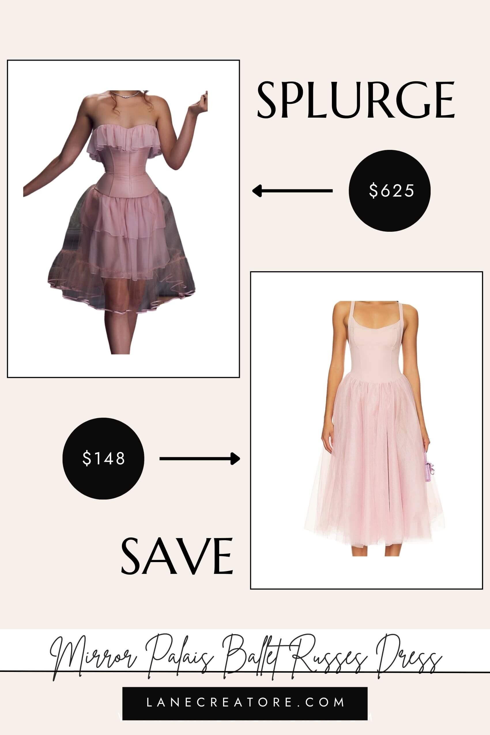 mirror palais ballet dress dupe
