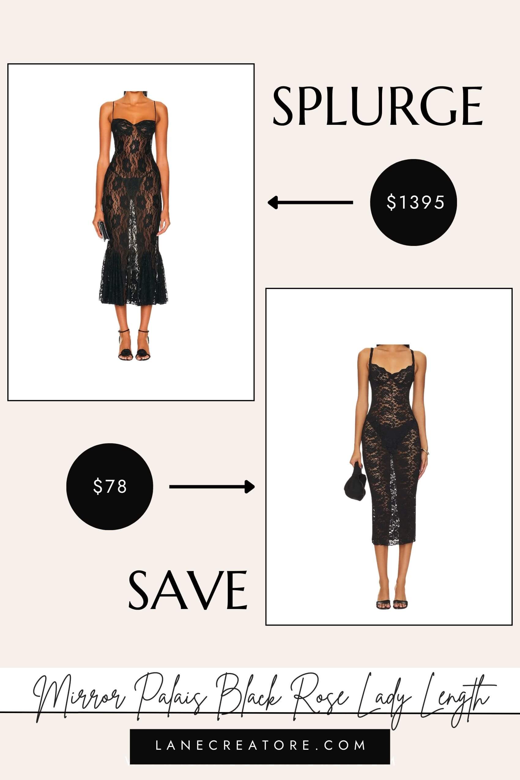 mirror palais dress dupe