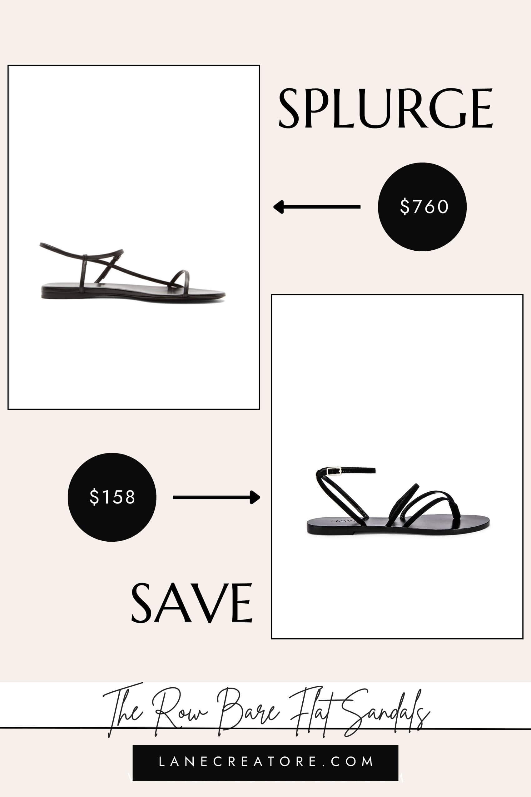 the row bare flat sandals dupe