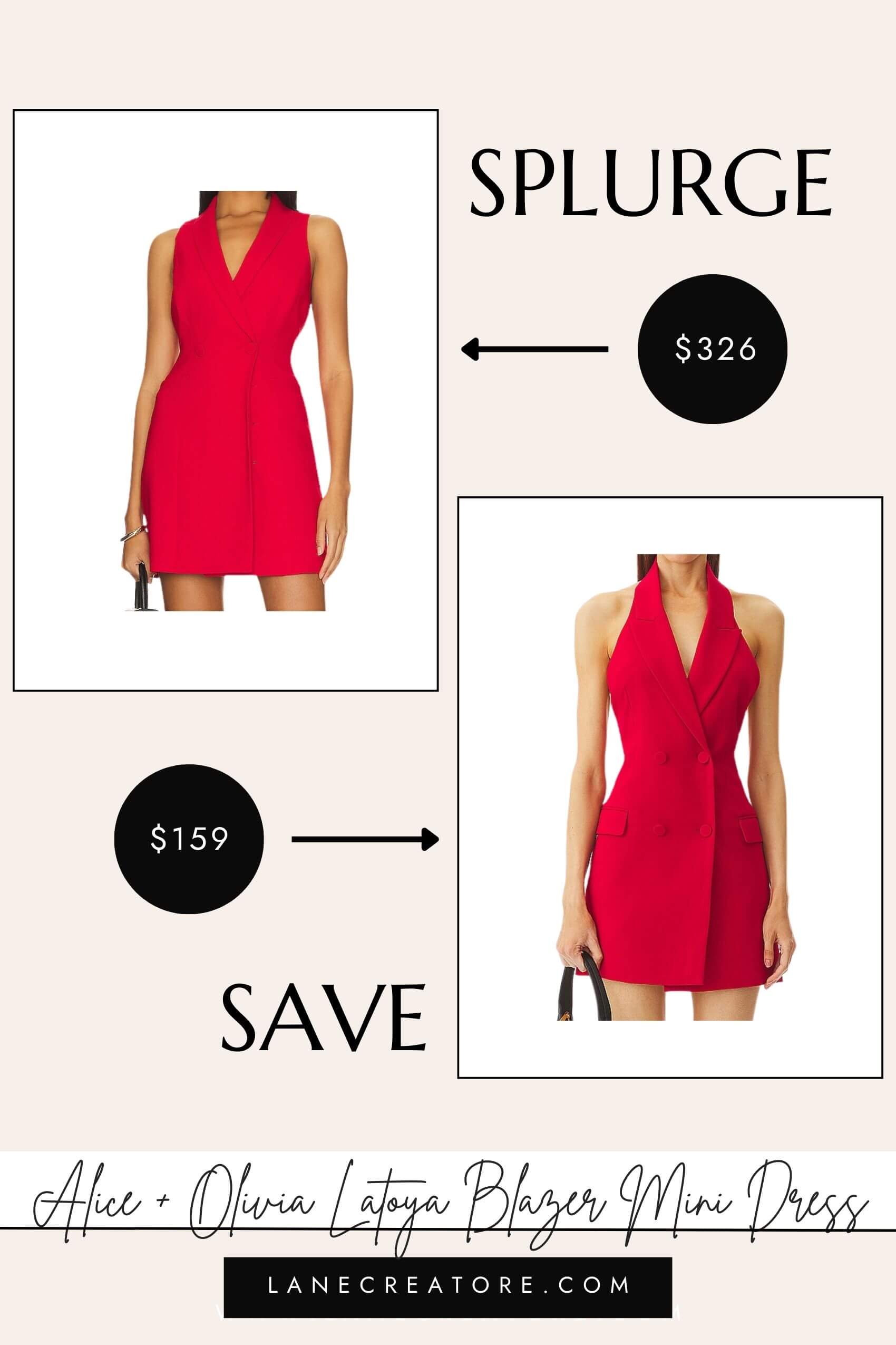 alice and olivia blazer dress dupe