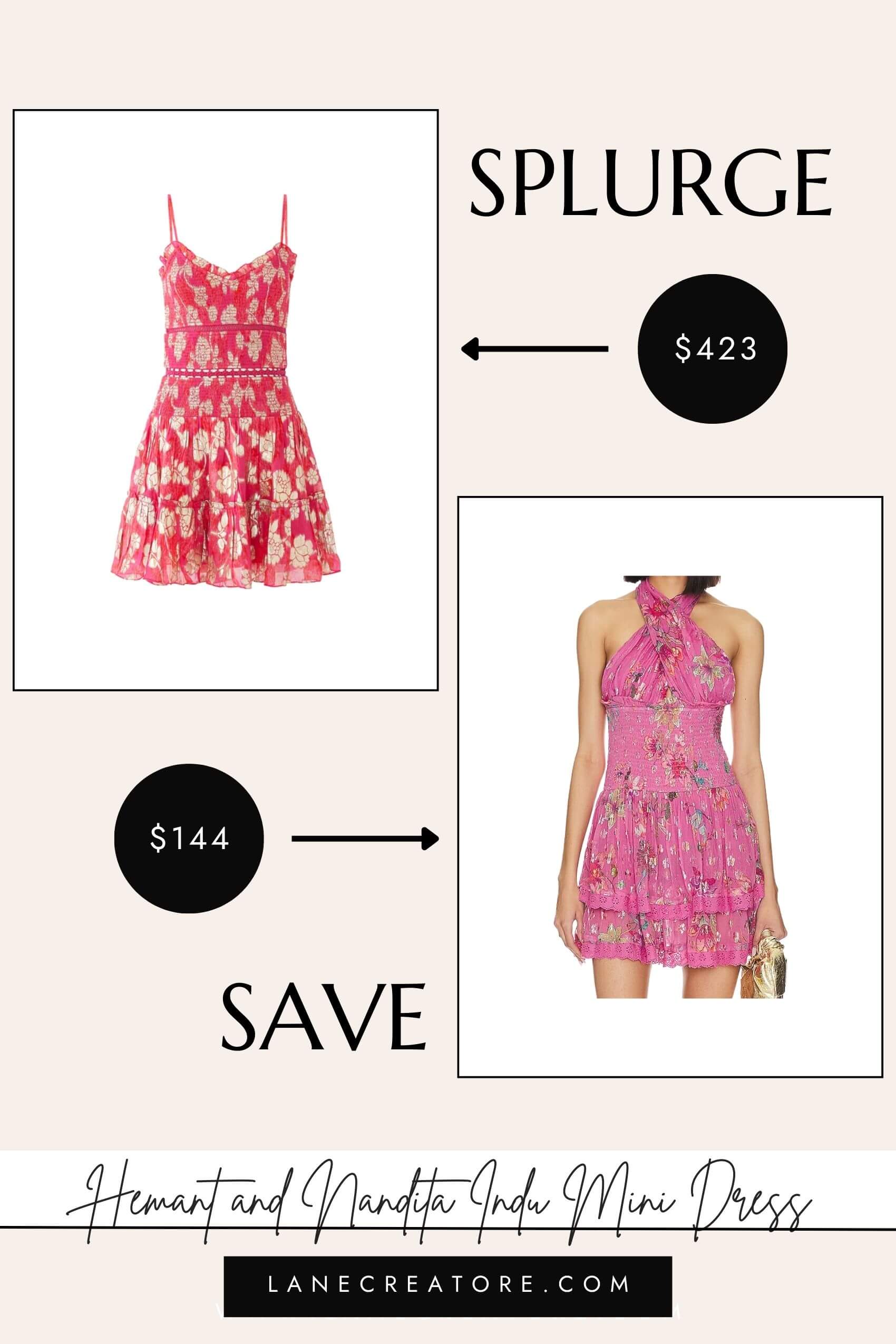 hemant and nandita pink dress dupe