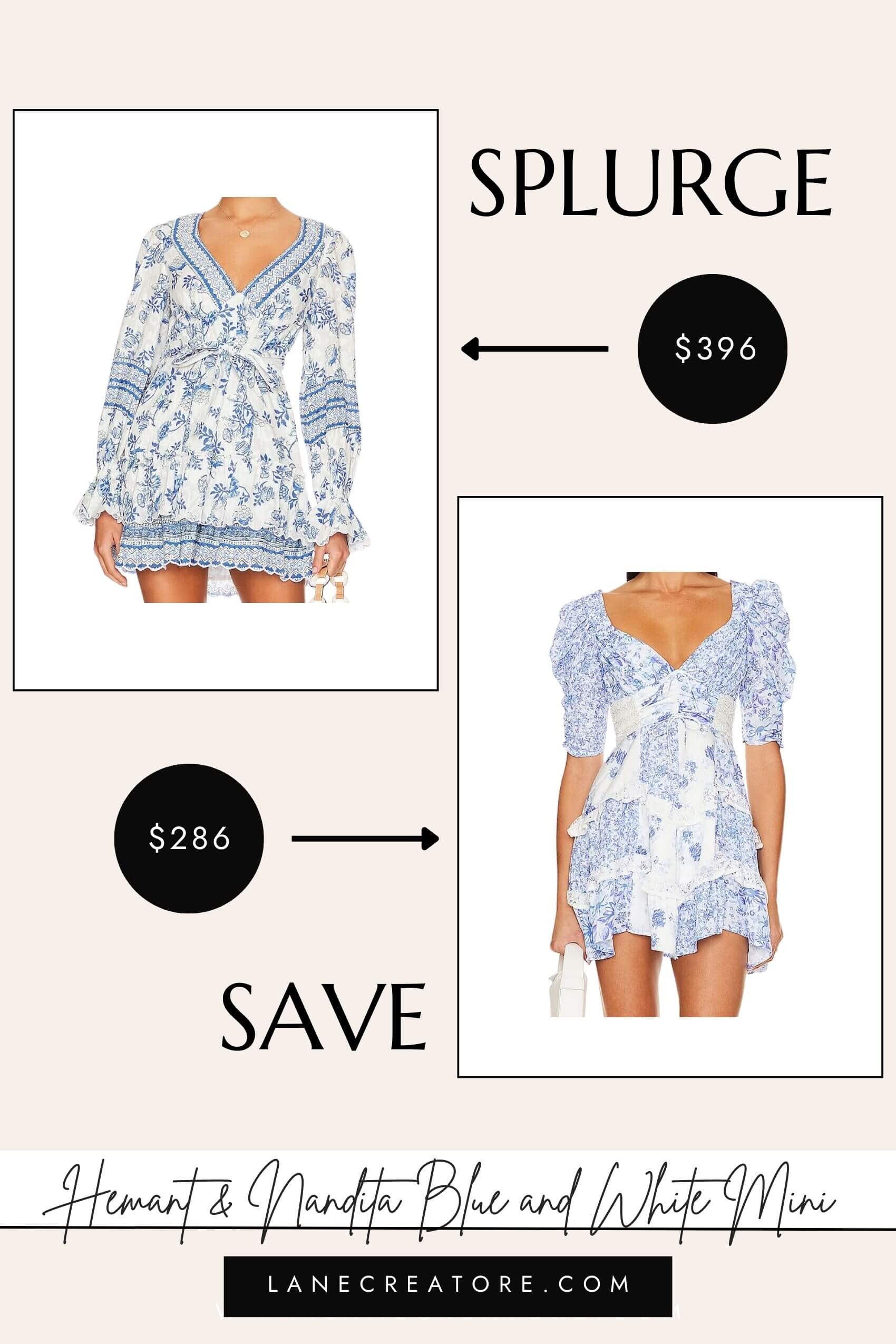 hemant and nandita tie waist mini dress dupe