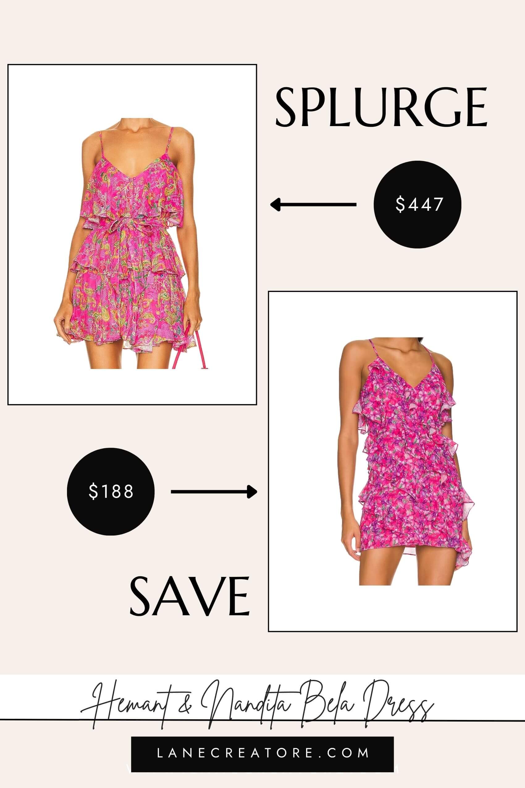 hemant and nandita pink mini dress dupe
