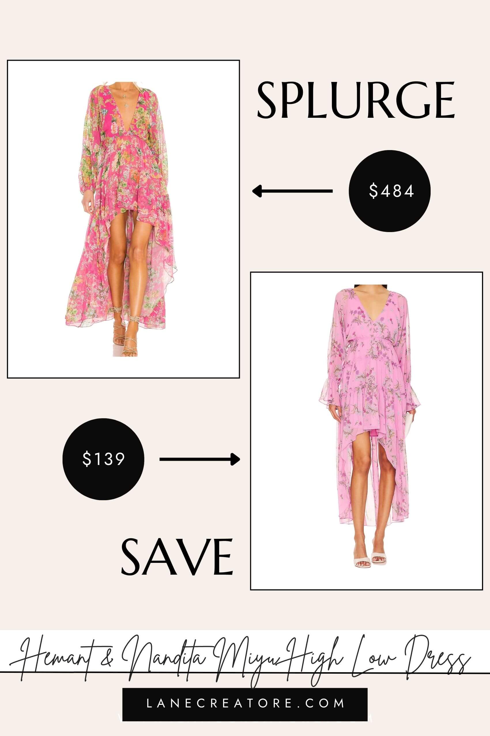 hemant and nandita high low dress dupe