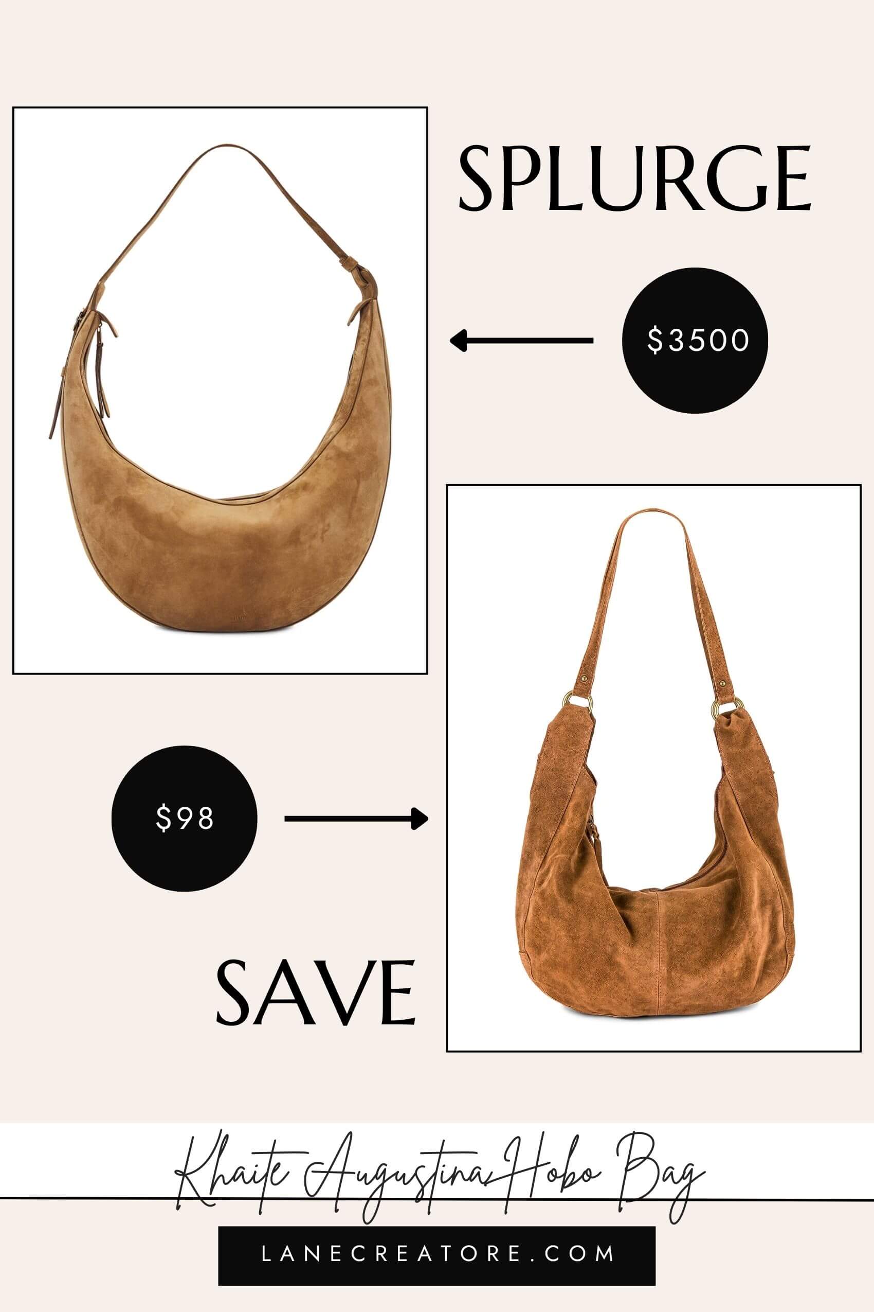 khaite augustina hobo bag dupe