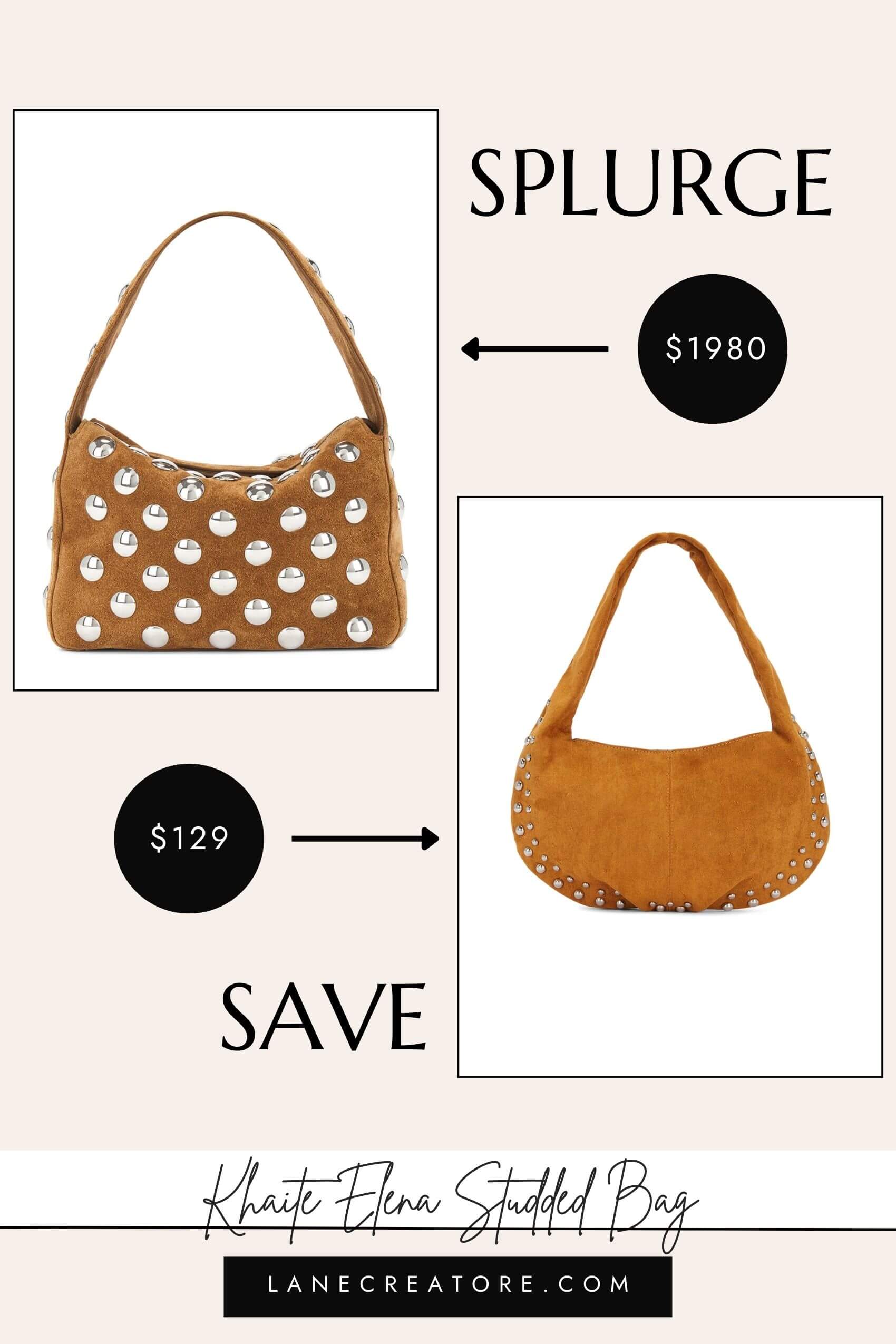 khaite elena studded bag dupe