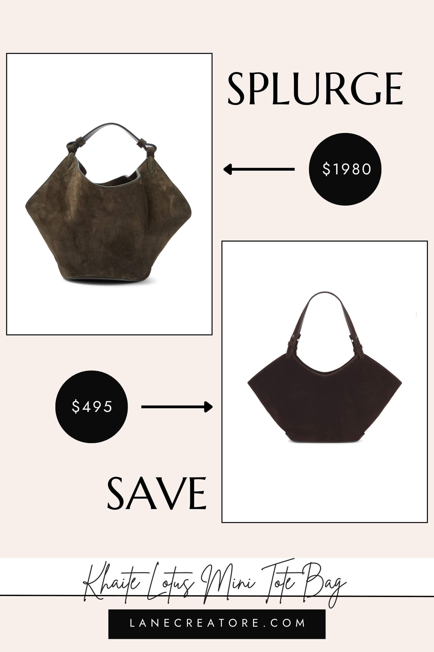 khaite lotus mini tote bag dupe