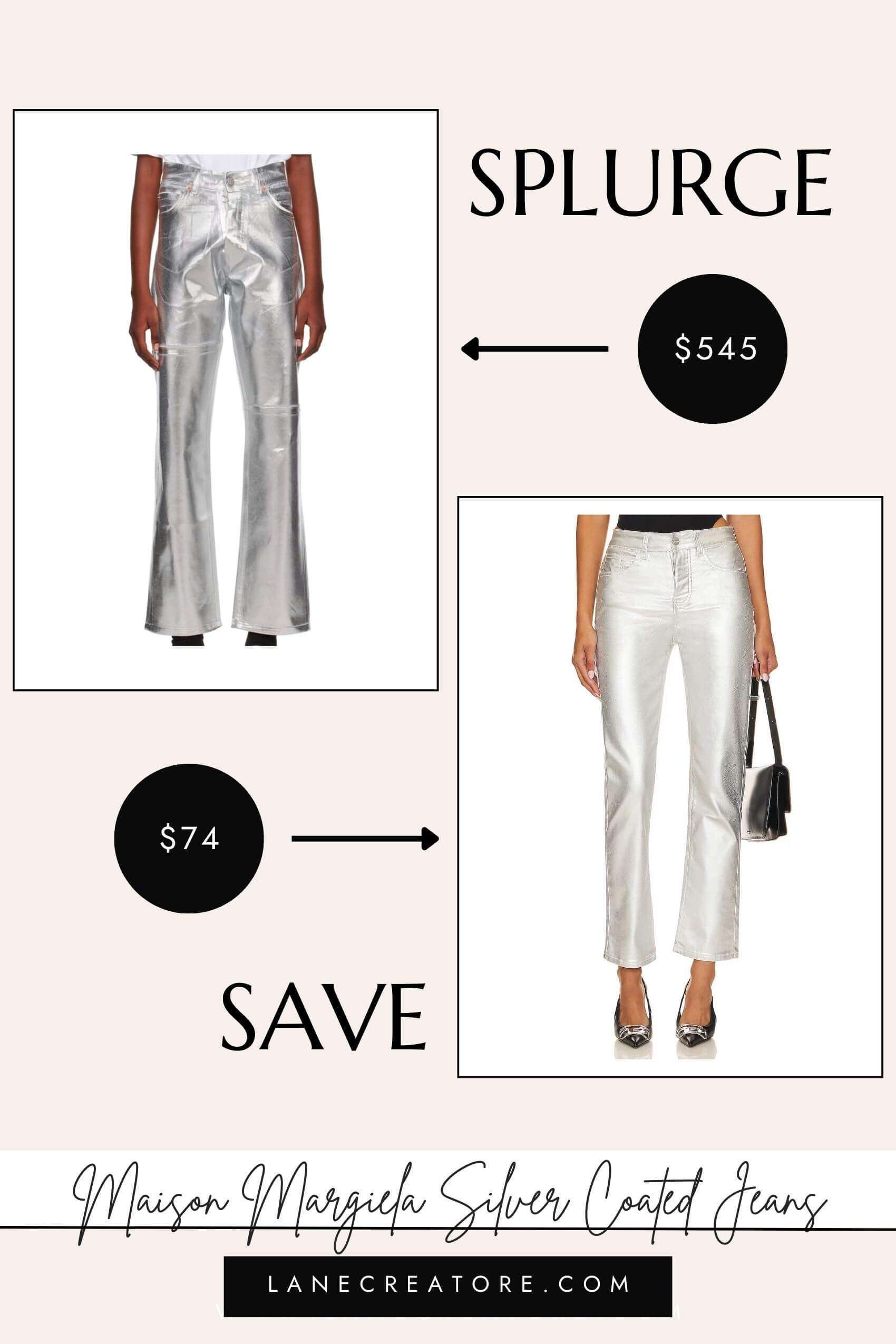 maison margiela silver jean dupes