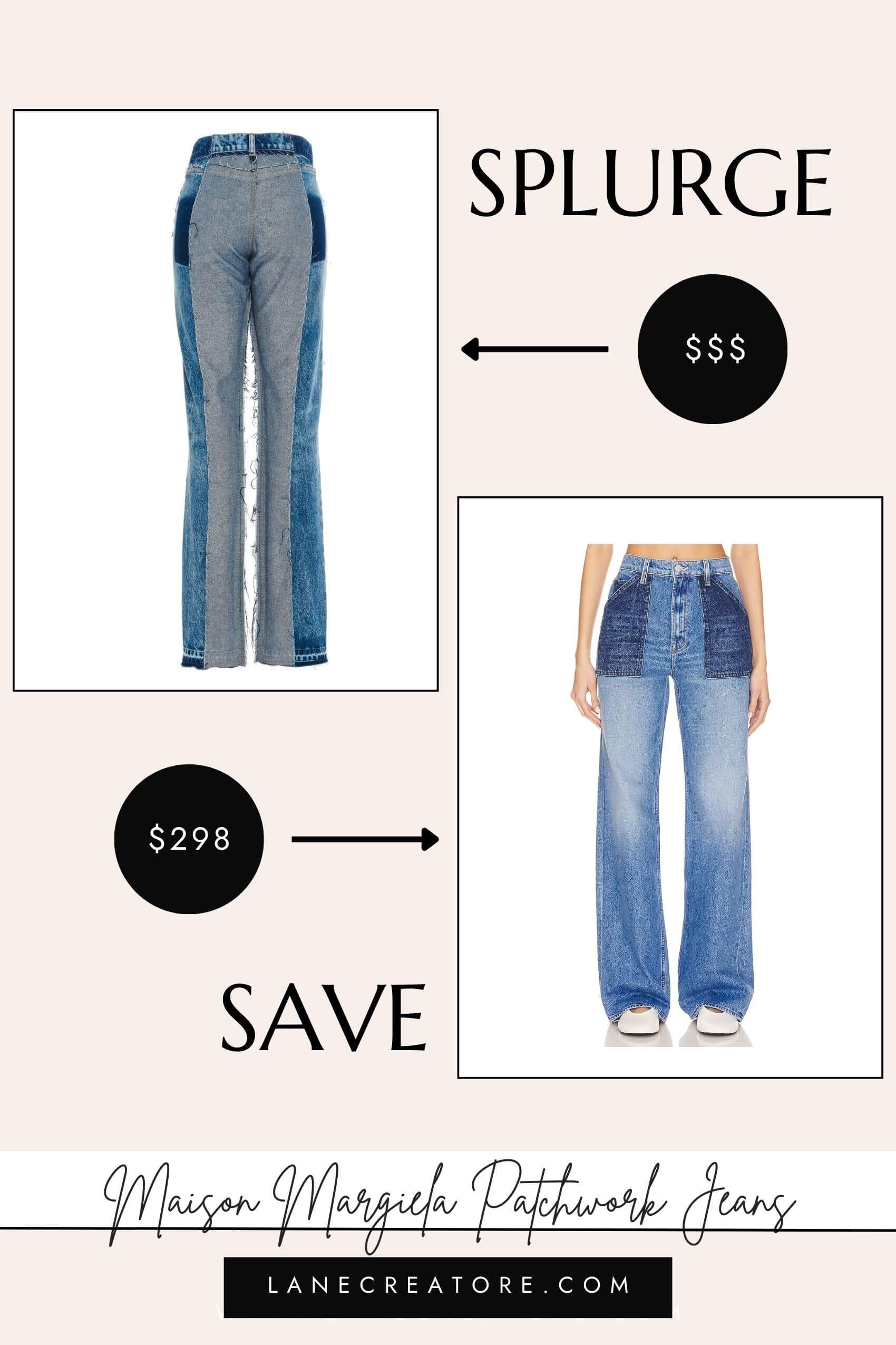 maison margiela patchwork jeans dupes