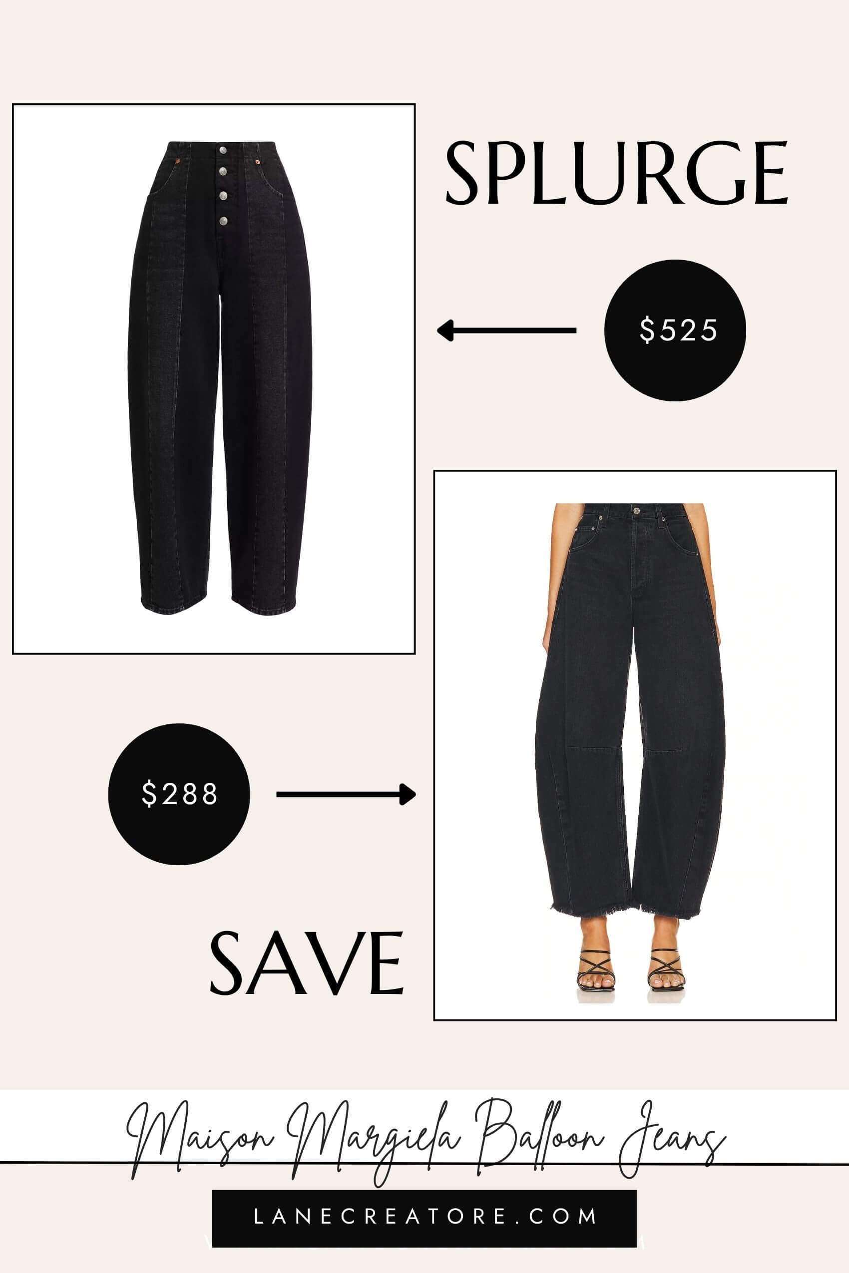 maison margiela balloon jeans dupe
