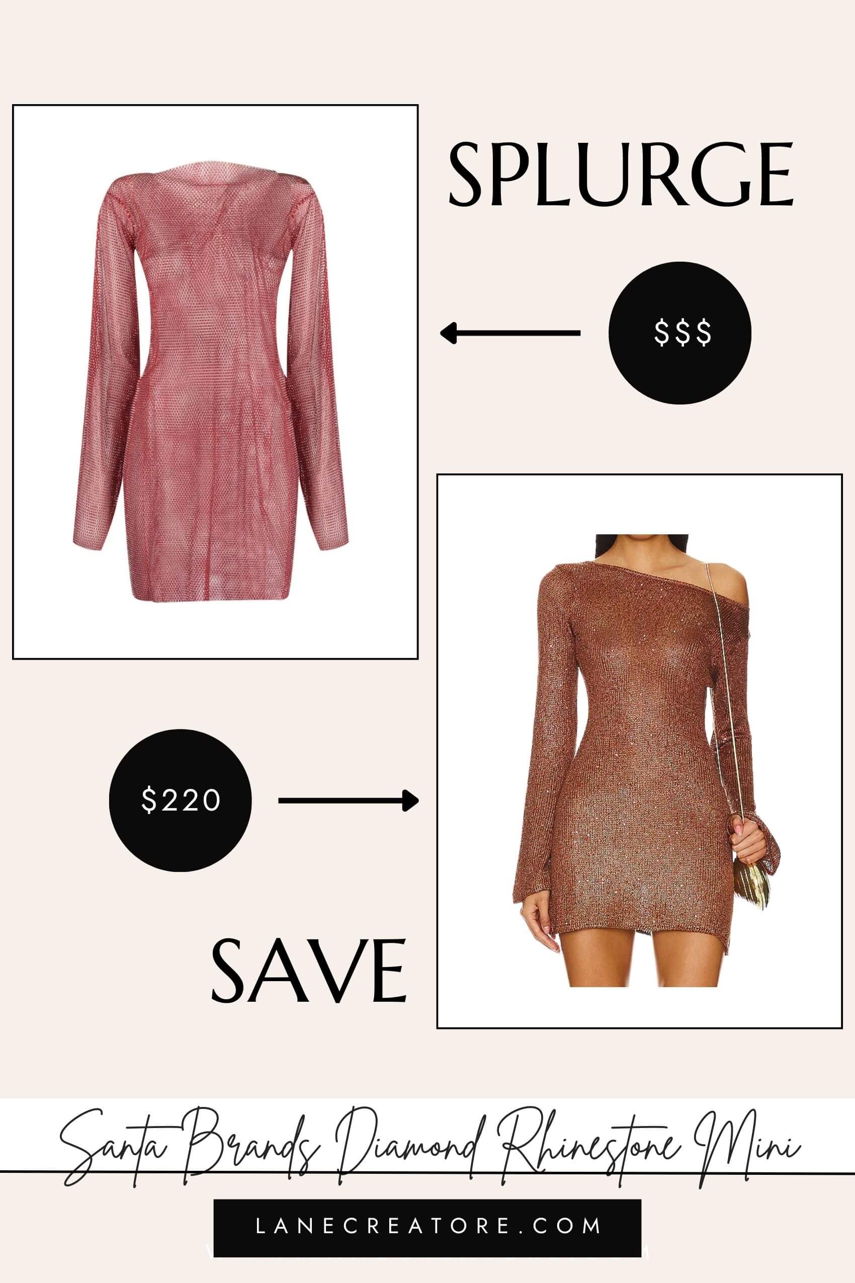 santa brands mini dress dupe