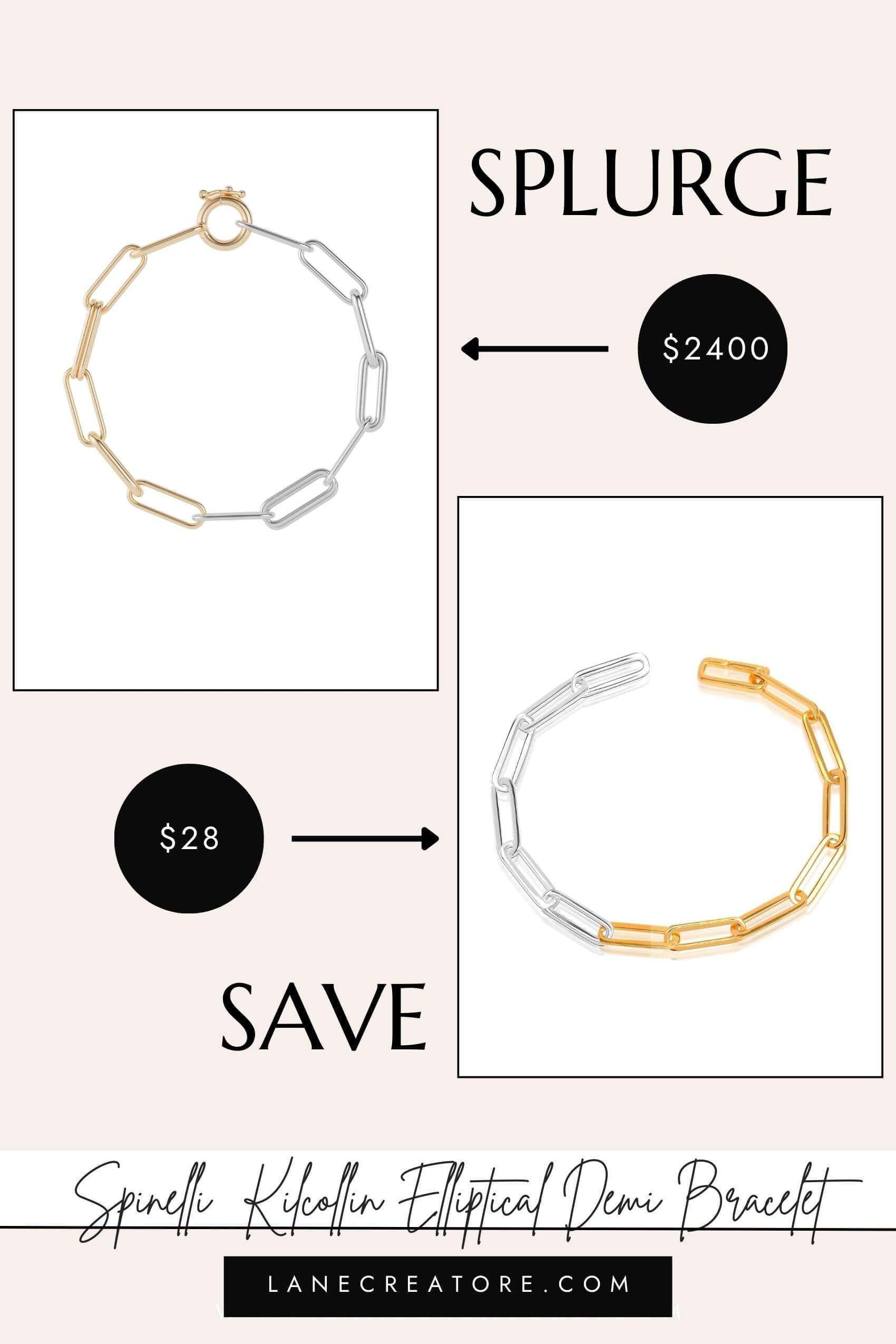 spinelli kilcollin bracelet dupe