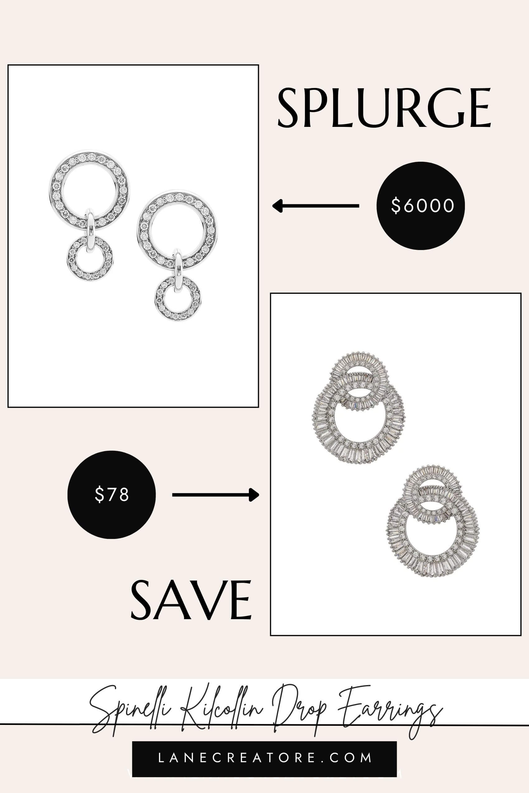 spinelli kilcollin drop earrings dupe