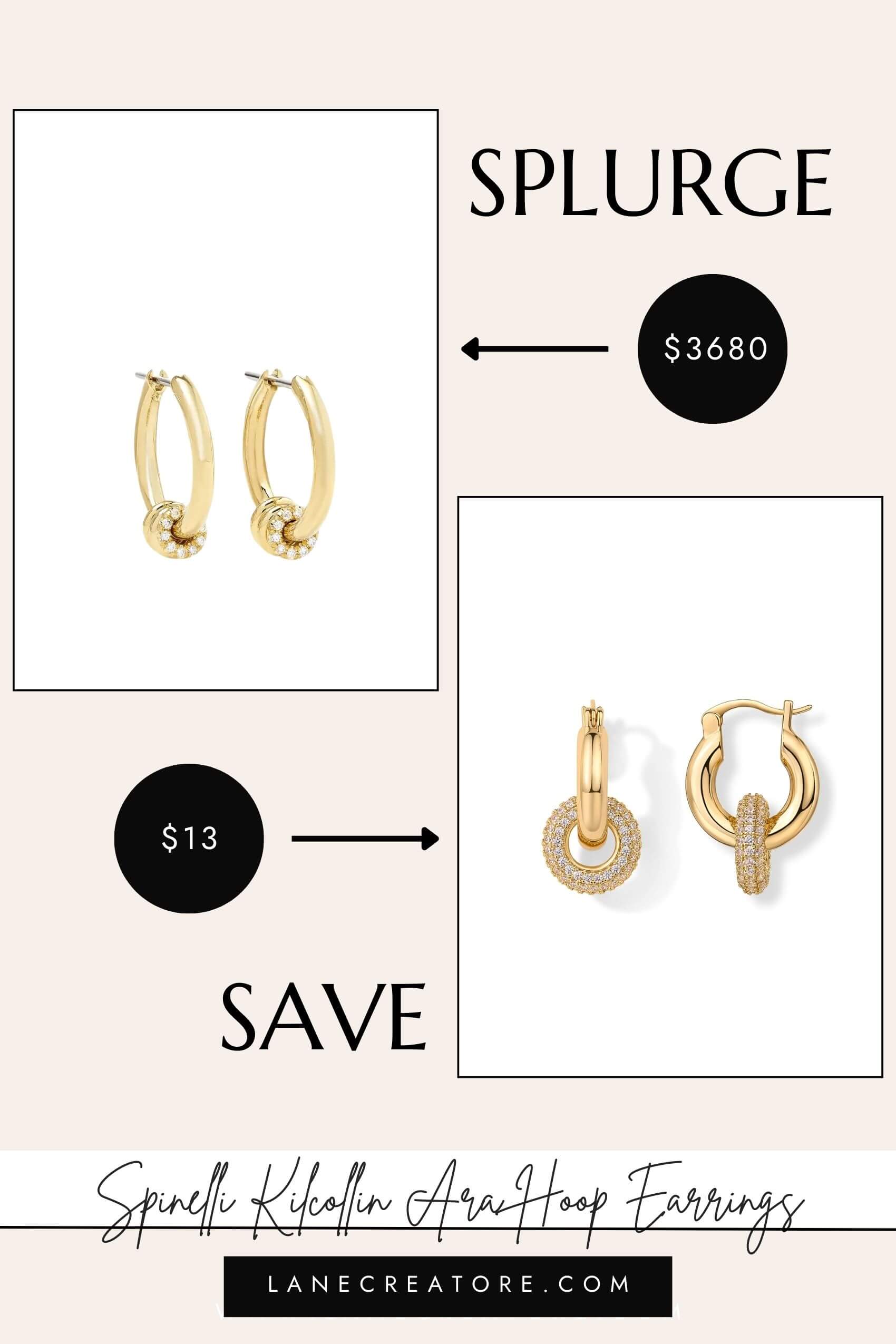 spinelli kilcollin hoop earrings dupe