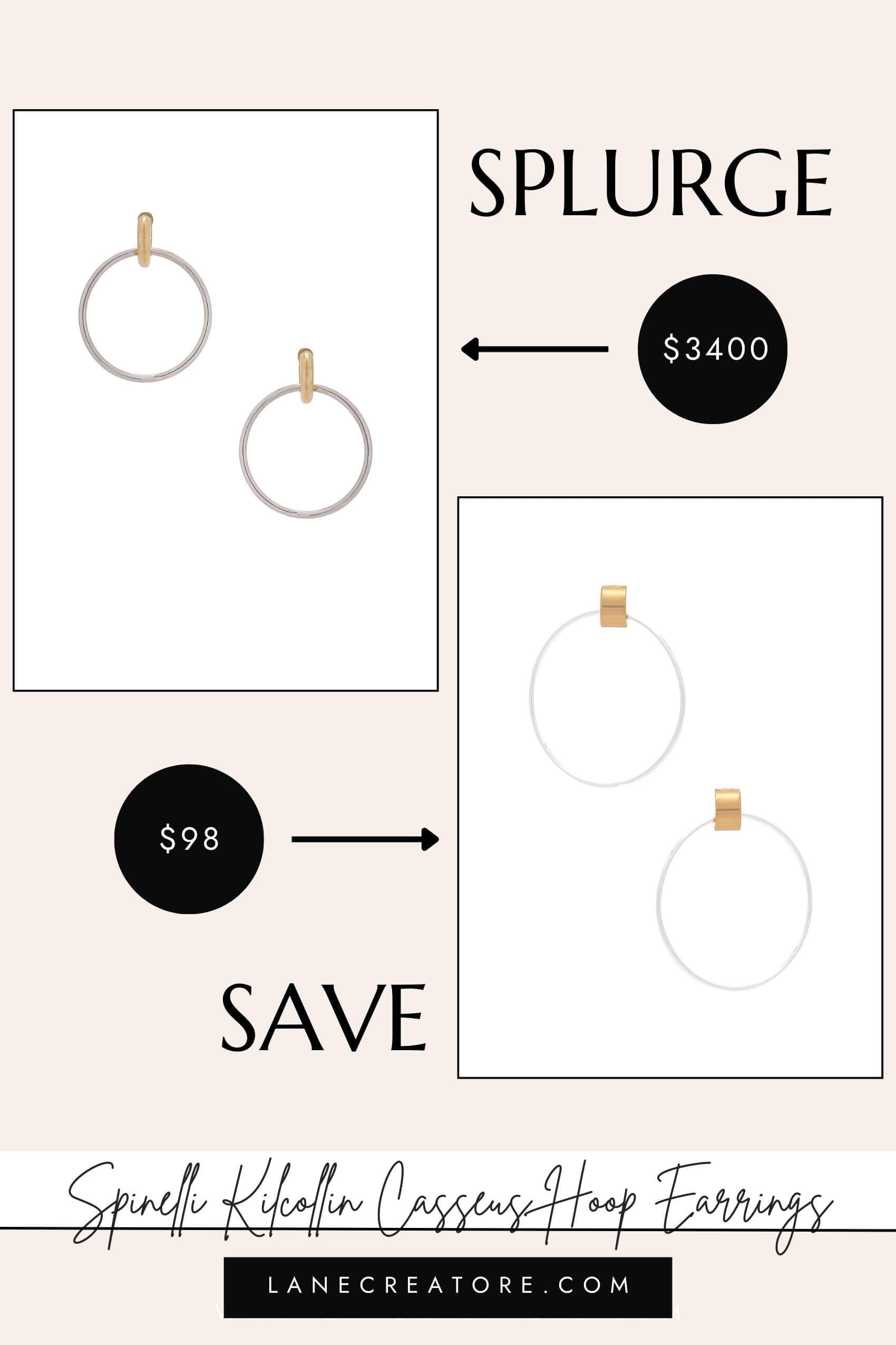 spinelli kilcollin hoop earrings dupe
