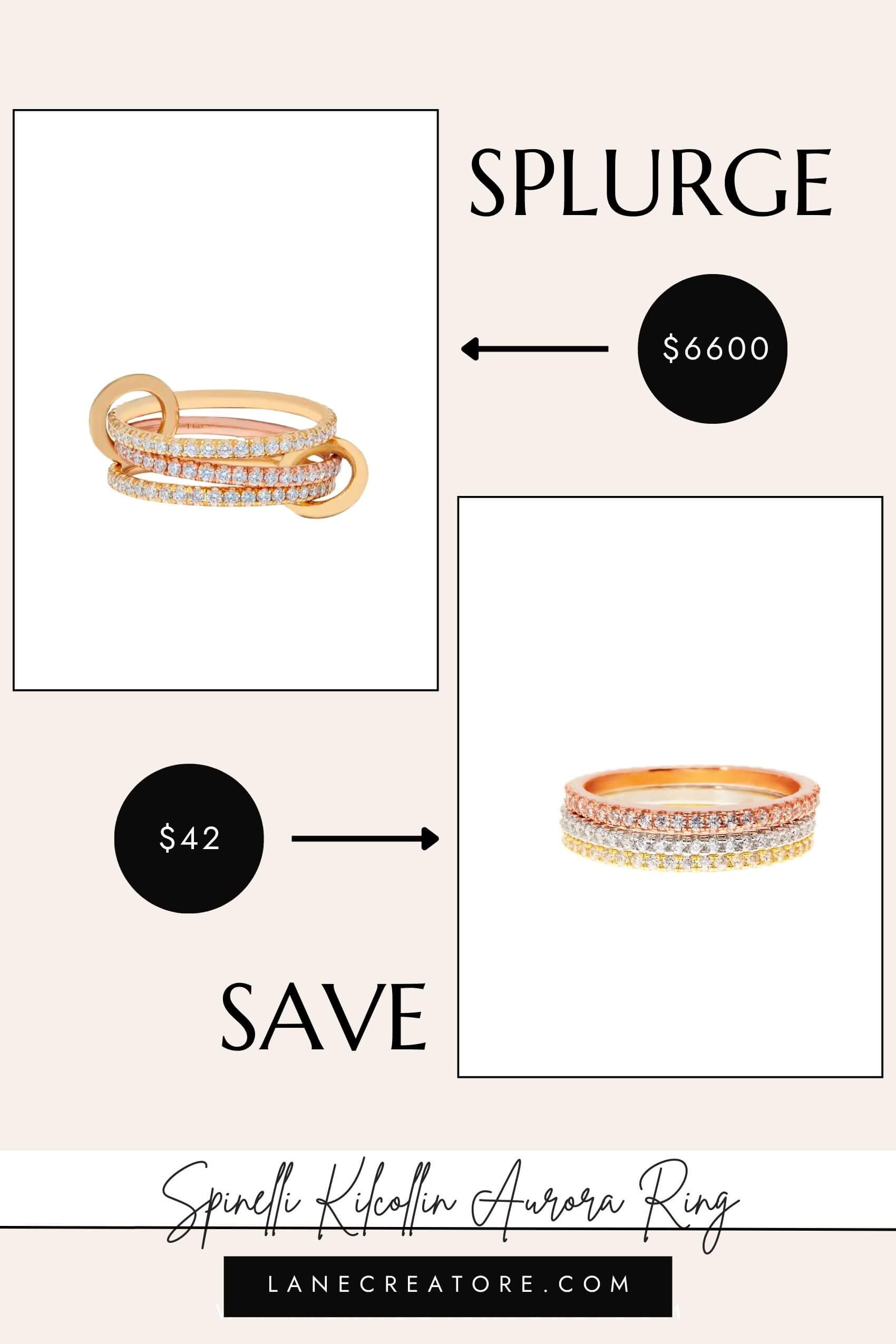 spinelli kilcollin ring dupe amazon