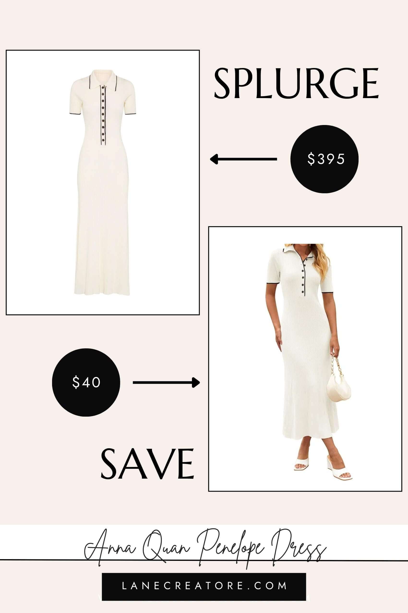 anna quan white penelope dress dupe amazon