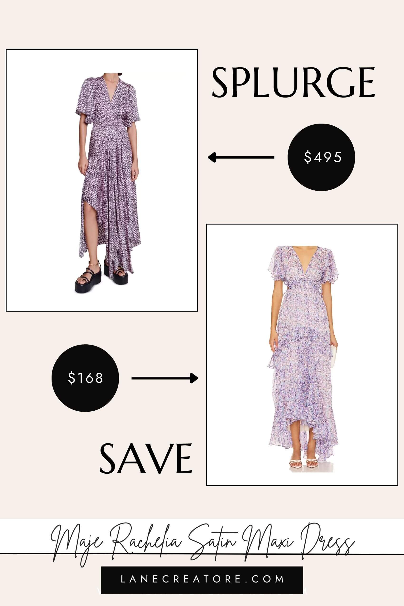 maje purple dress dupe