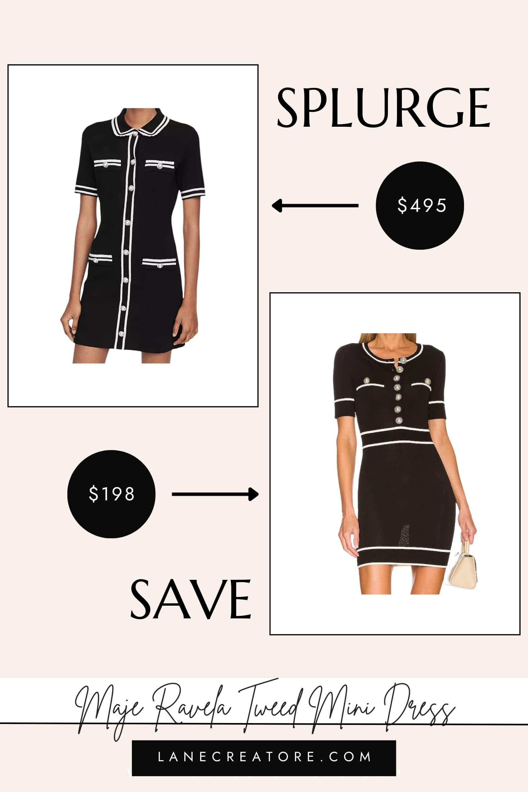 maje tweed dress dupe