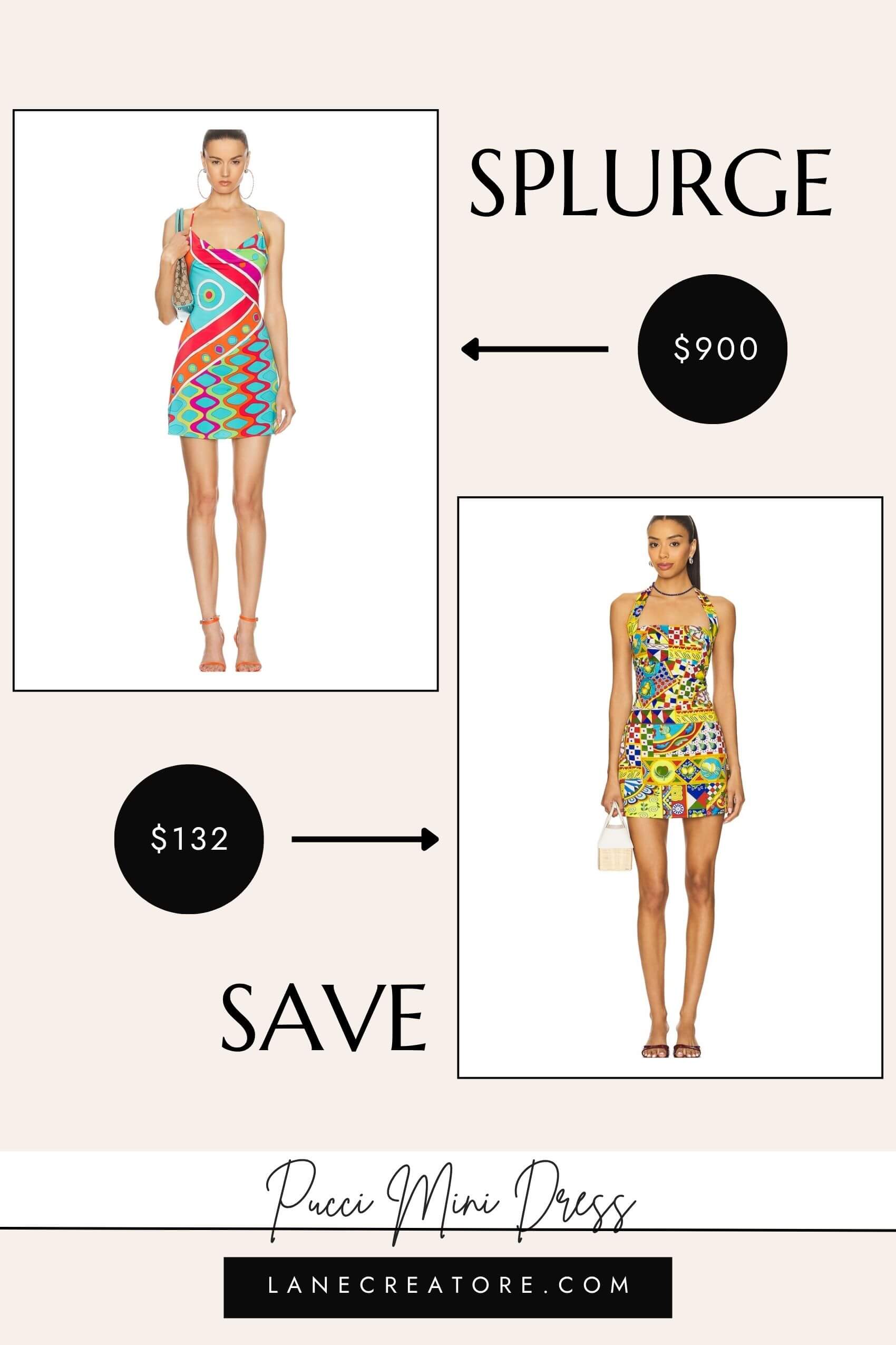 pucci draped mini dress dupe