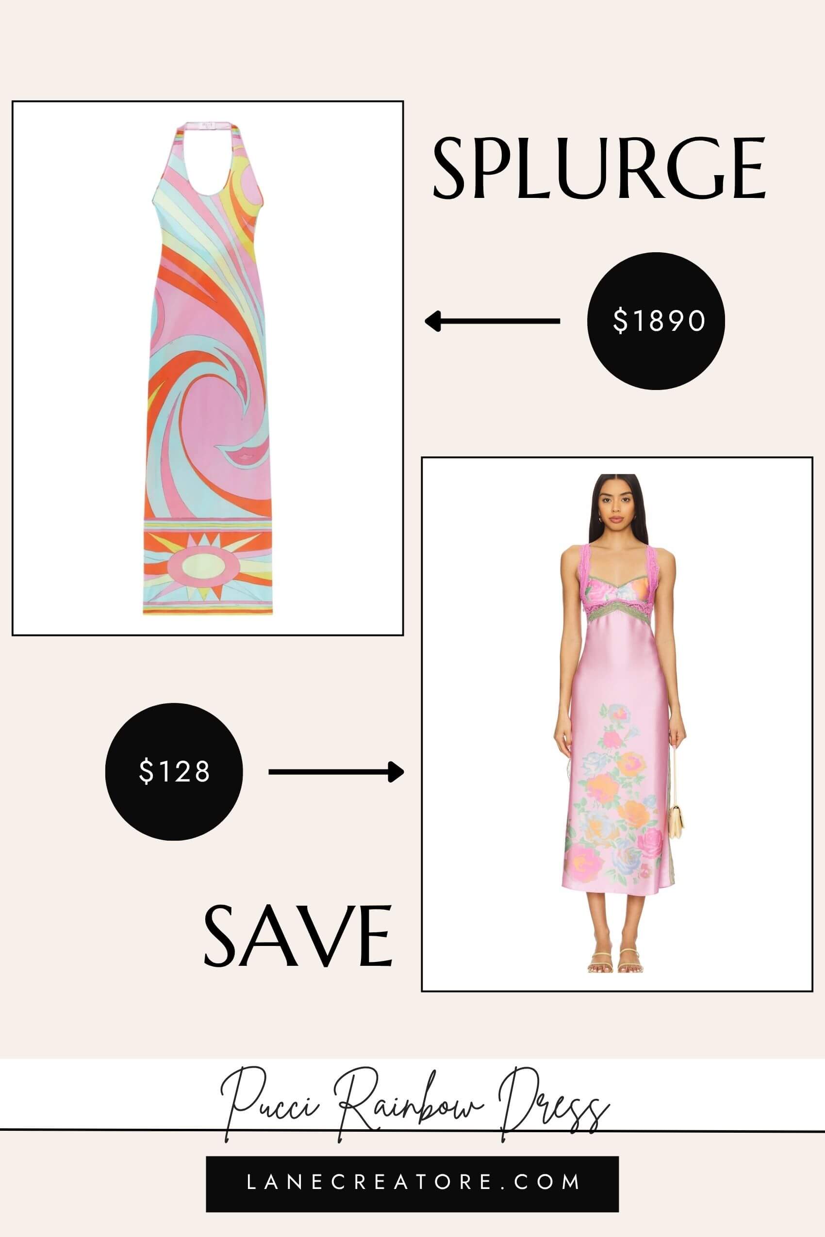 pucci rainbow dress dupe