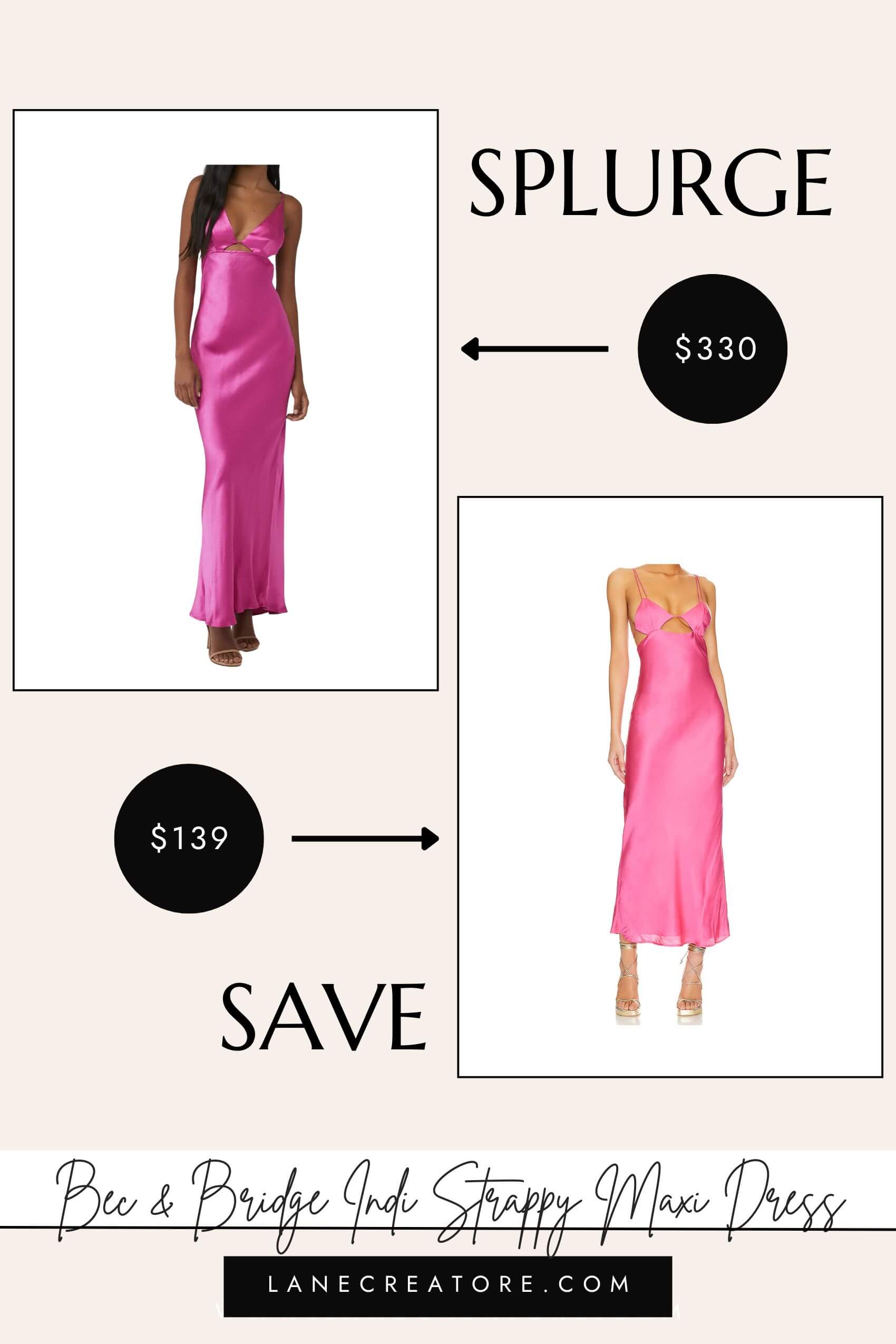 bec and bridge pink dress dupe