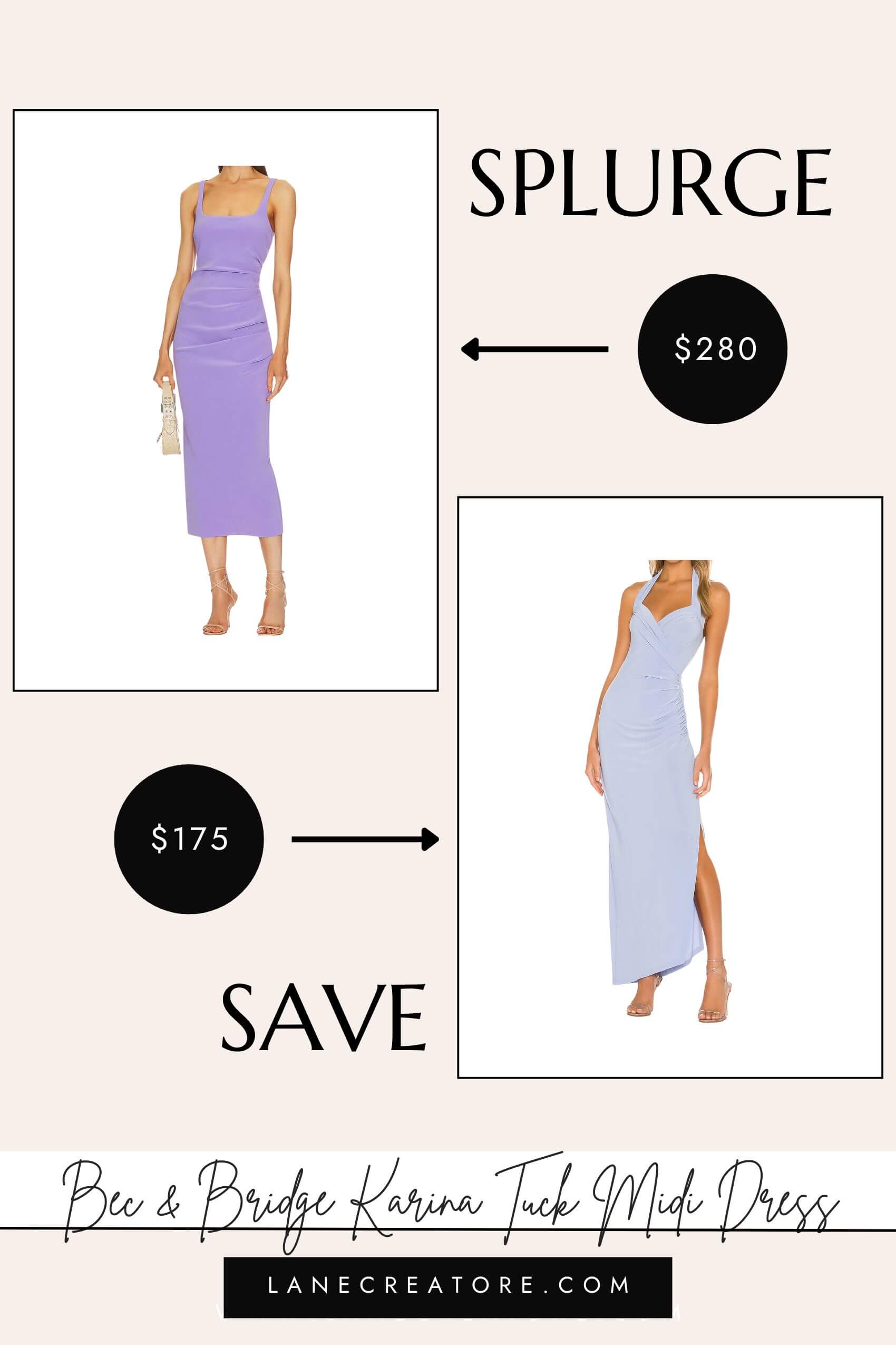bec and bridge karina tuck midi dress dupe