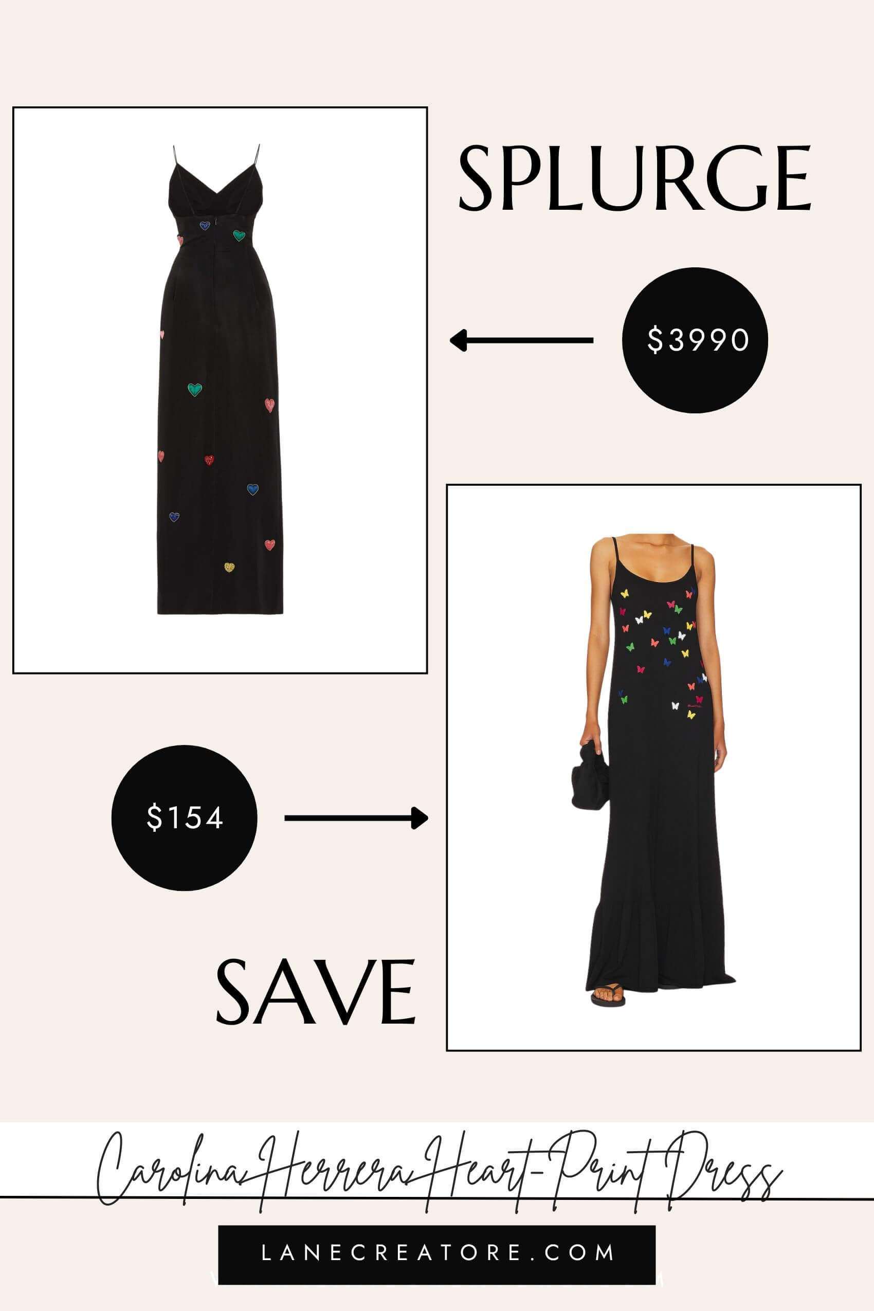 carolina herrera heart dress dupe
