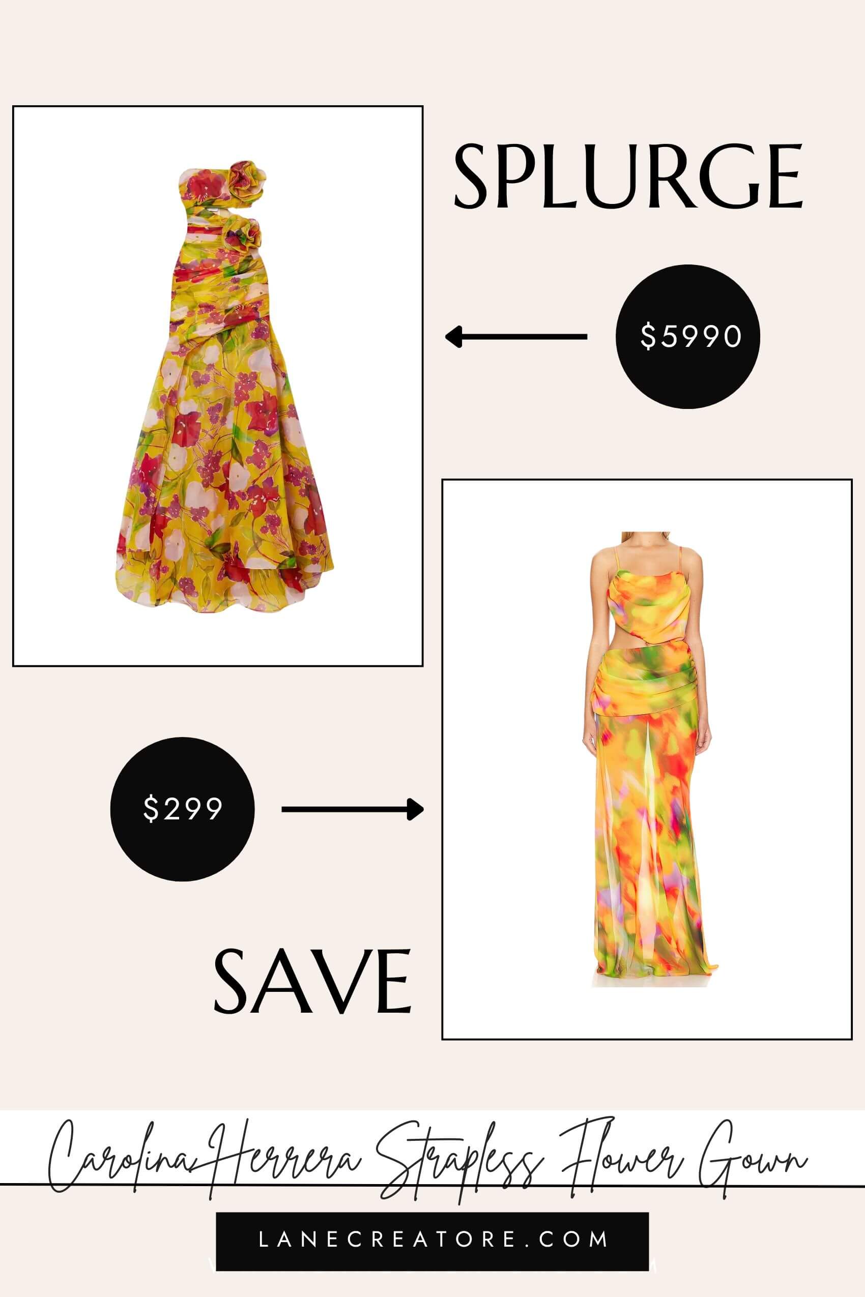carolina herrera yellow dress dupe