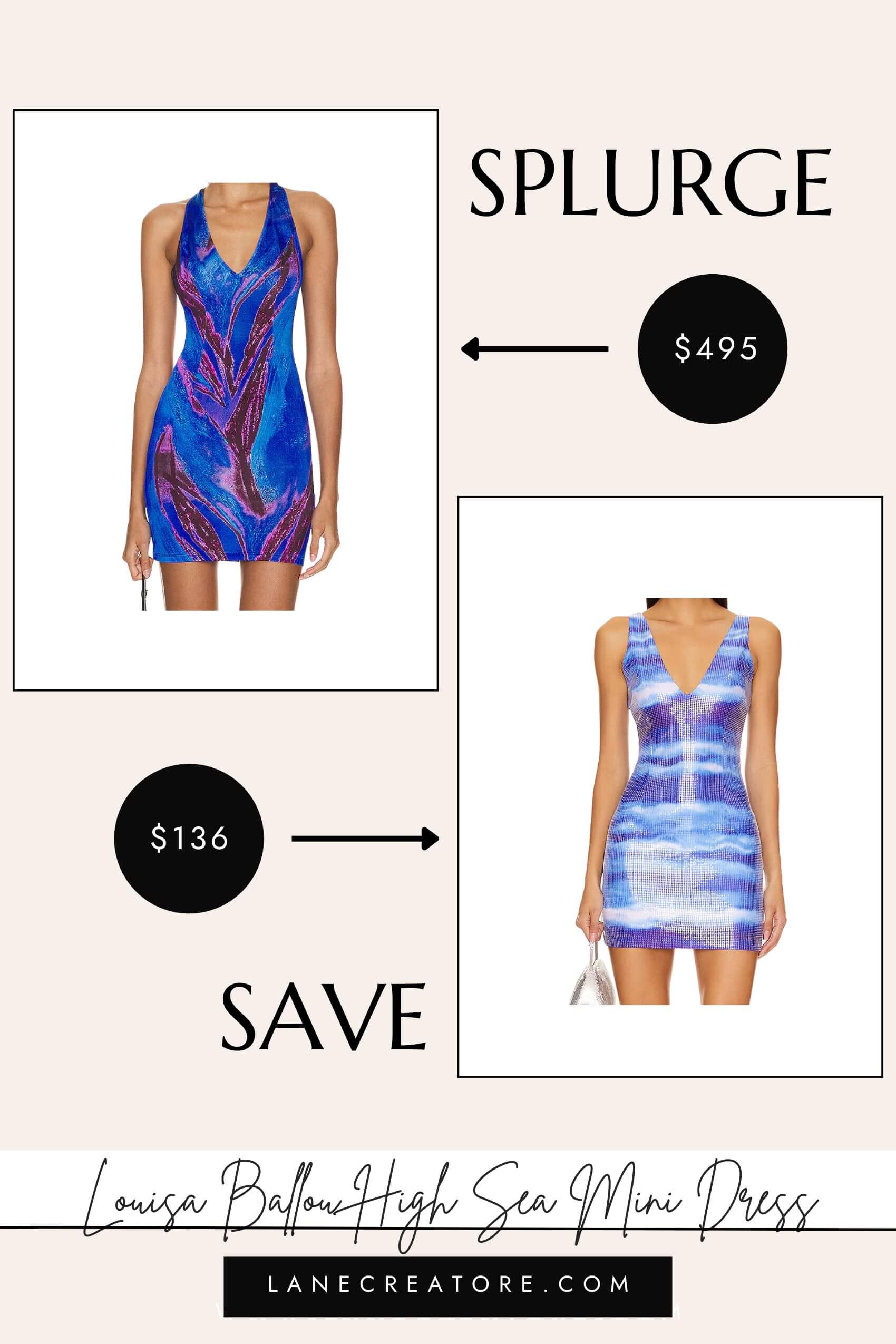 louisa ballou mini dress dupe