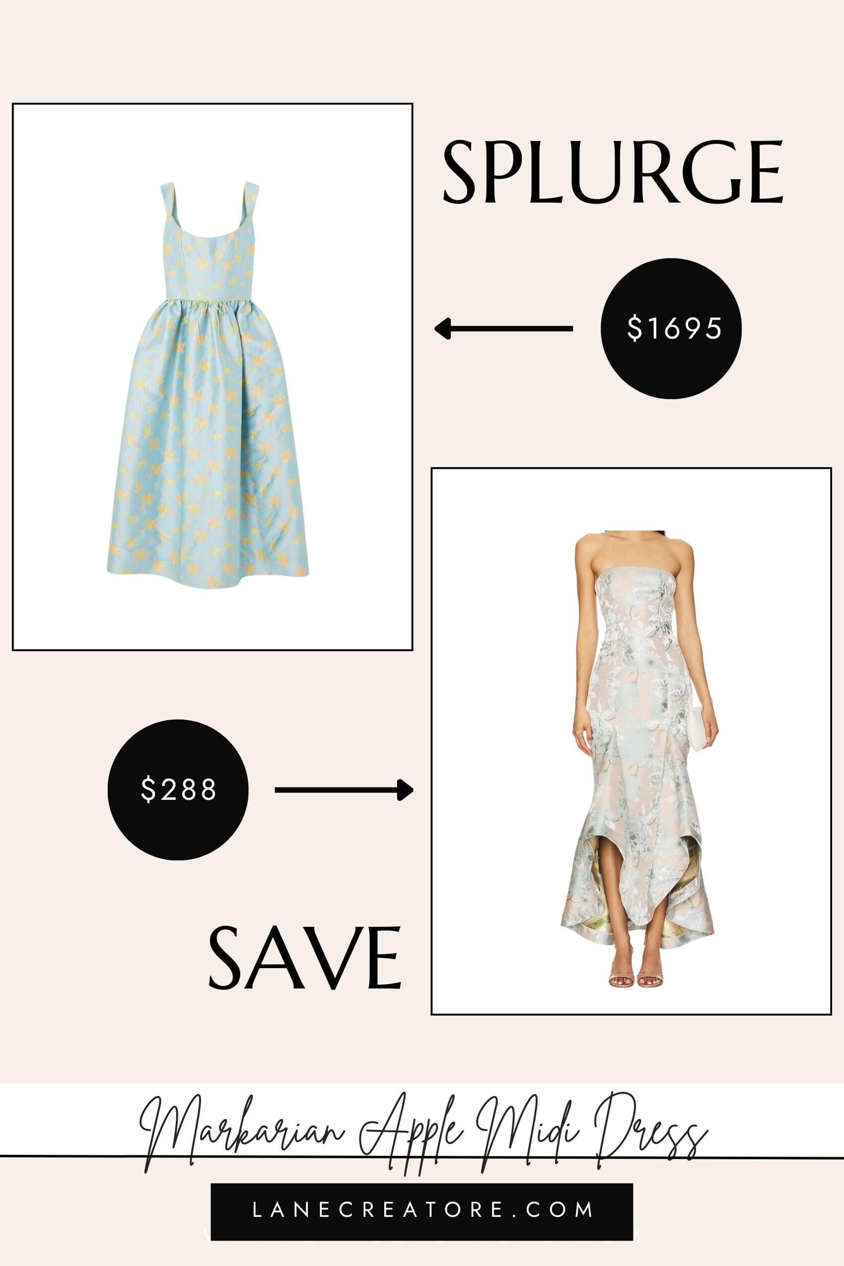markarian apple midi dress dupe