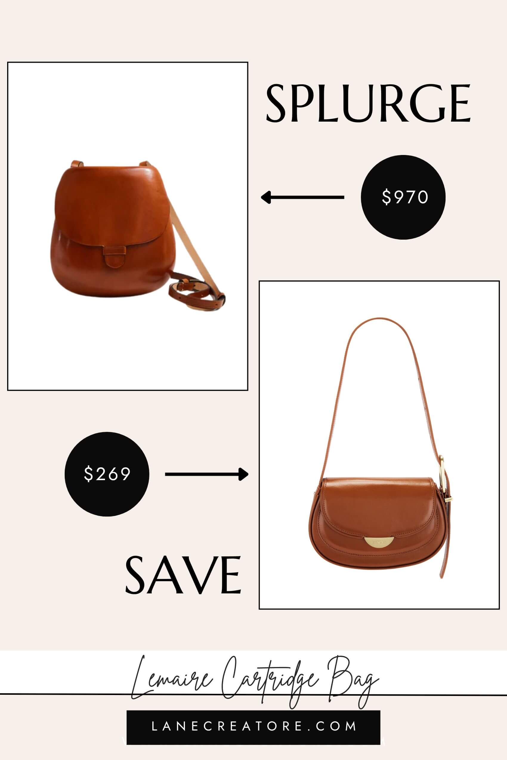 lemaire cartridge bag dupe