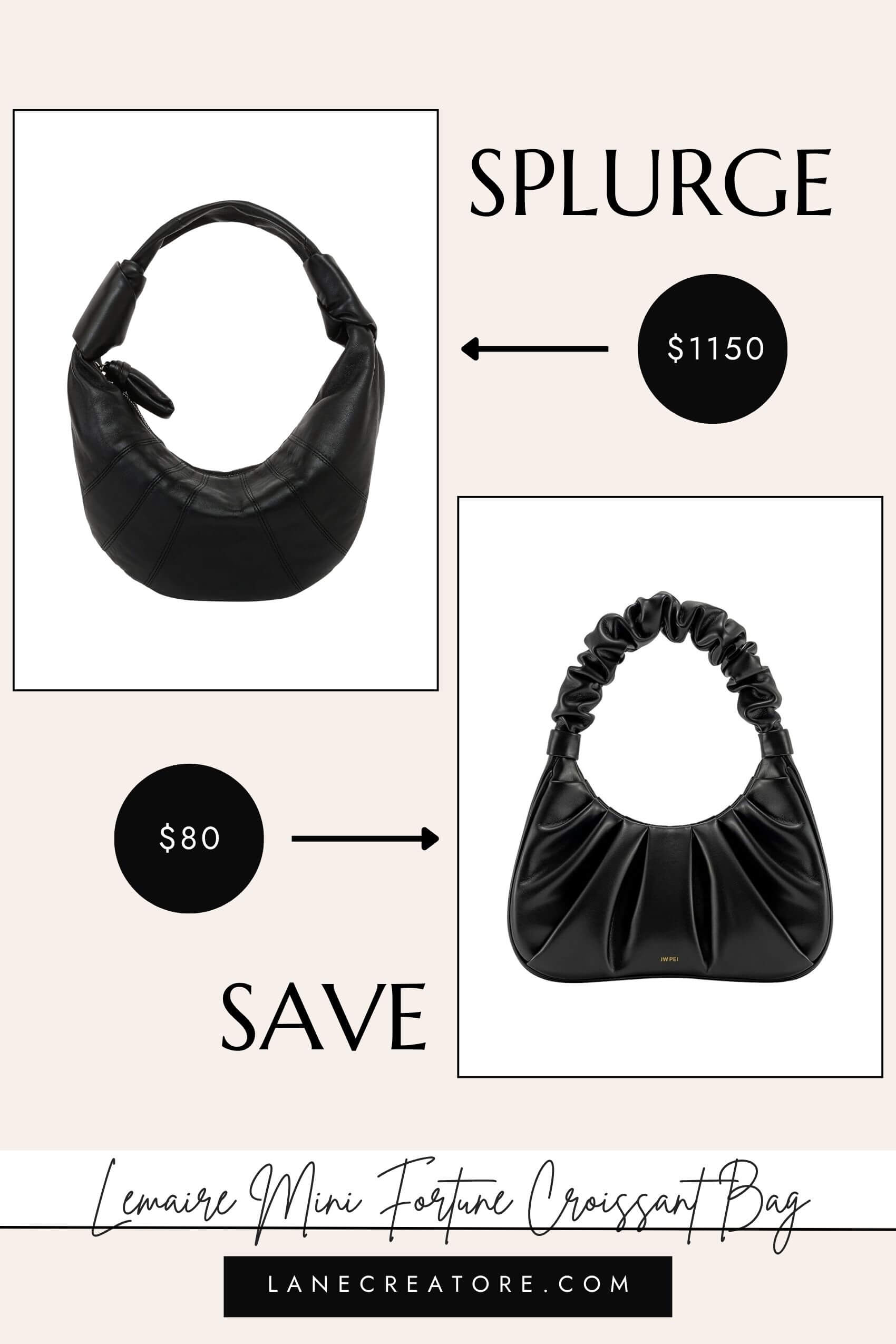 lemaire mini fortune croissant bag dupe