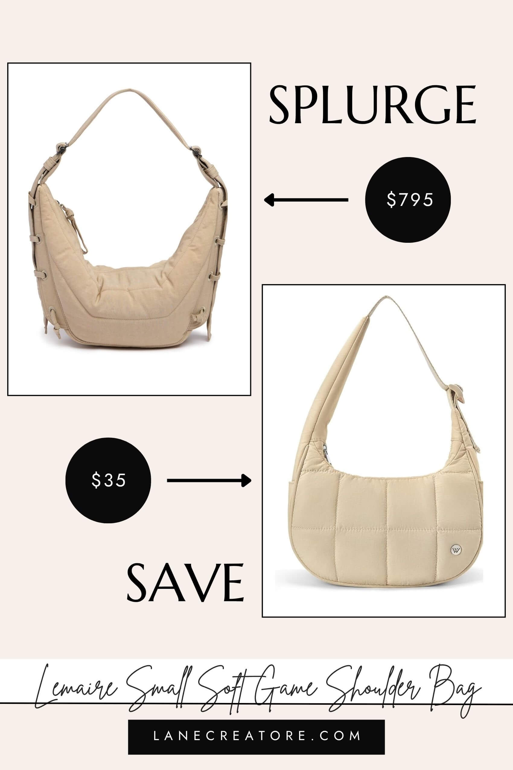 lemaire nylon shoulder bag dupe