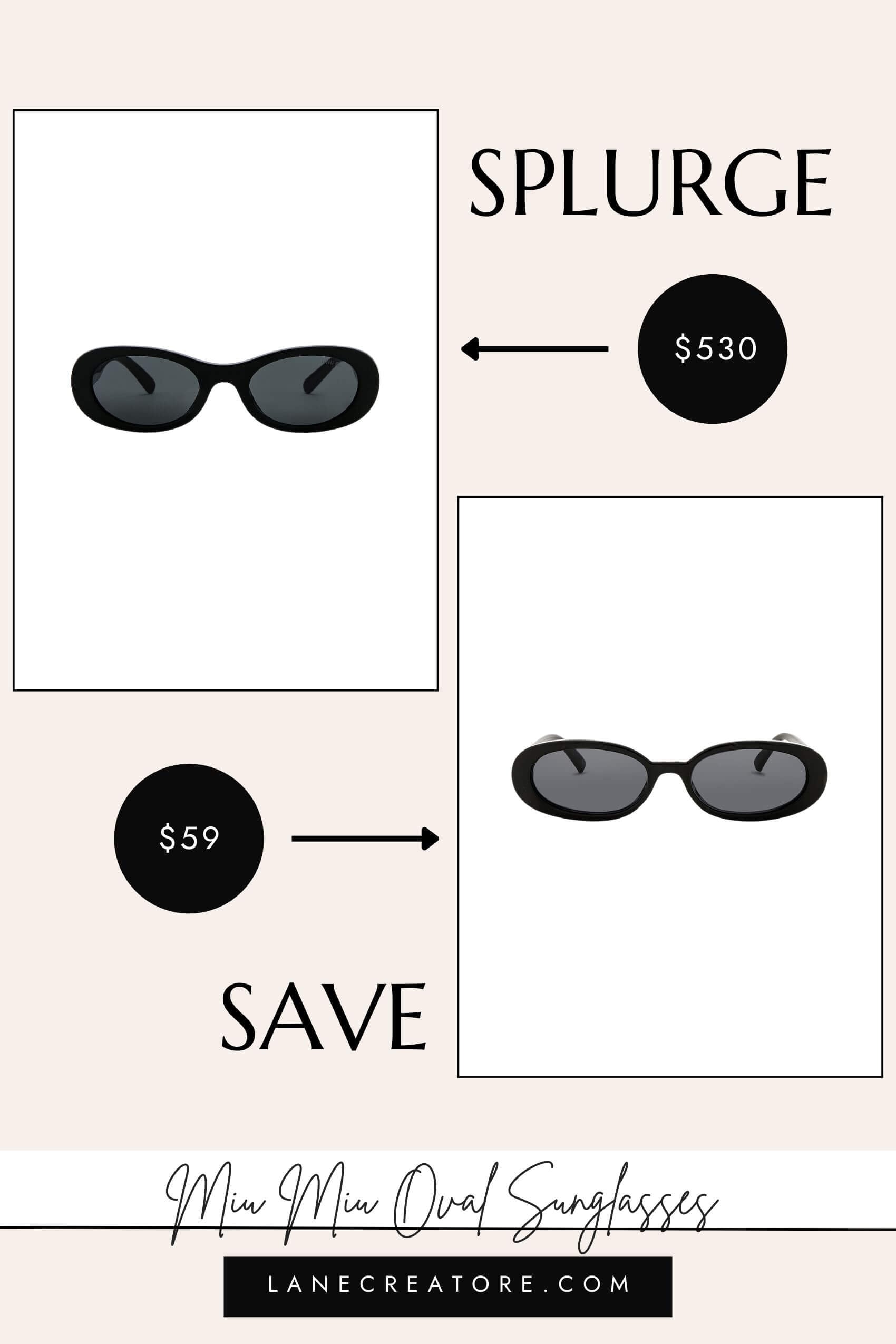 miu miu oval sunglasses dupe