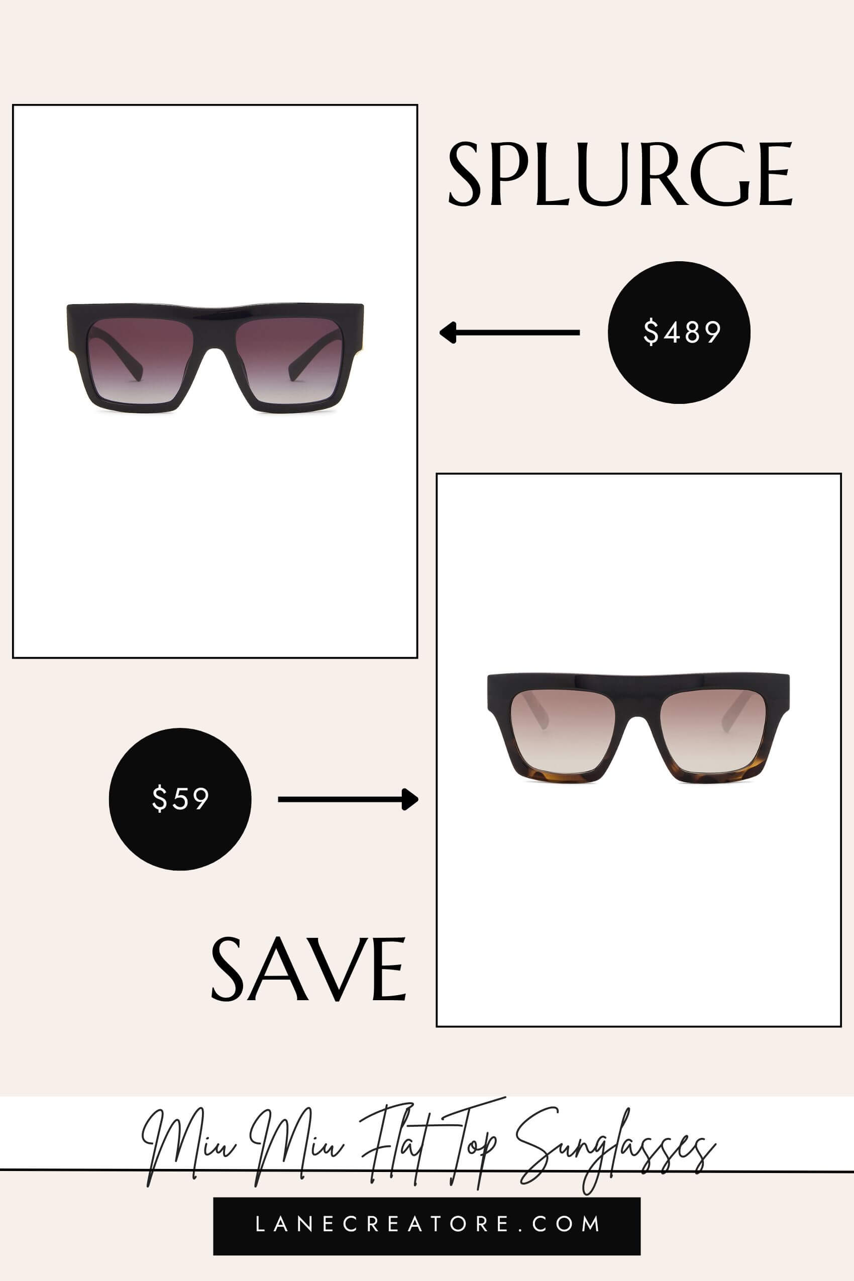 miu miu black flat top sunglasses dupe