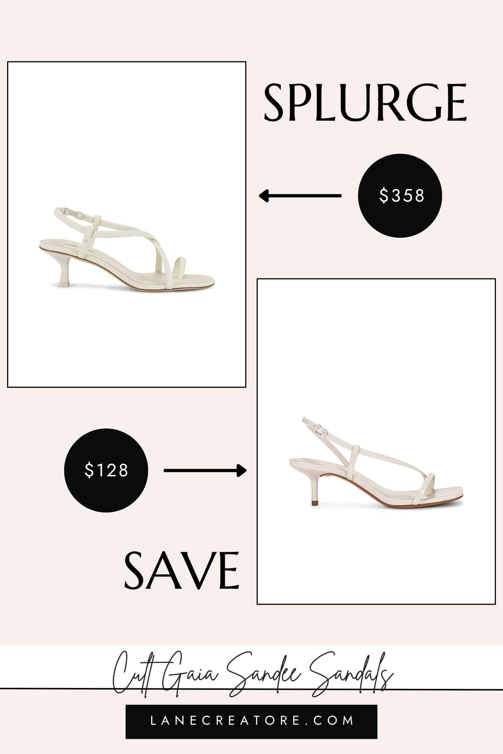 cult gaia white heels dupe