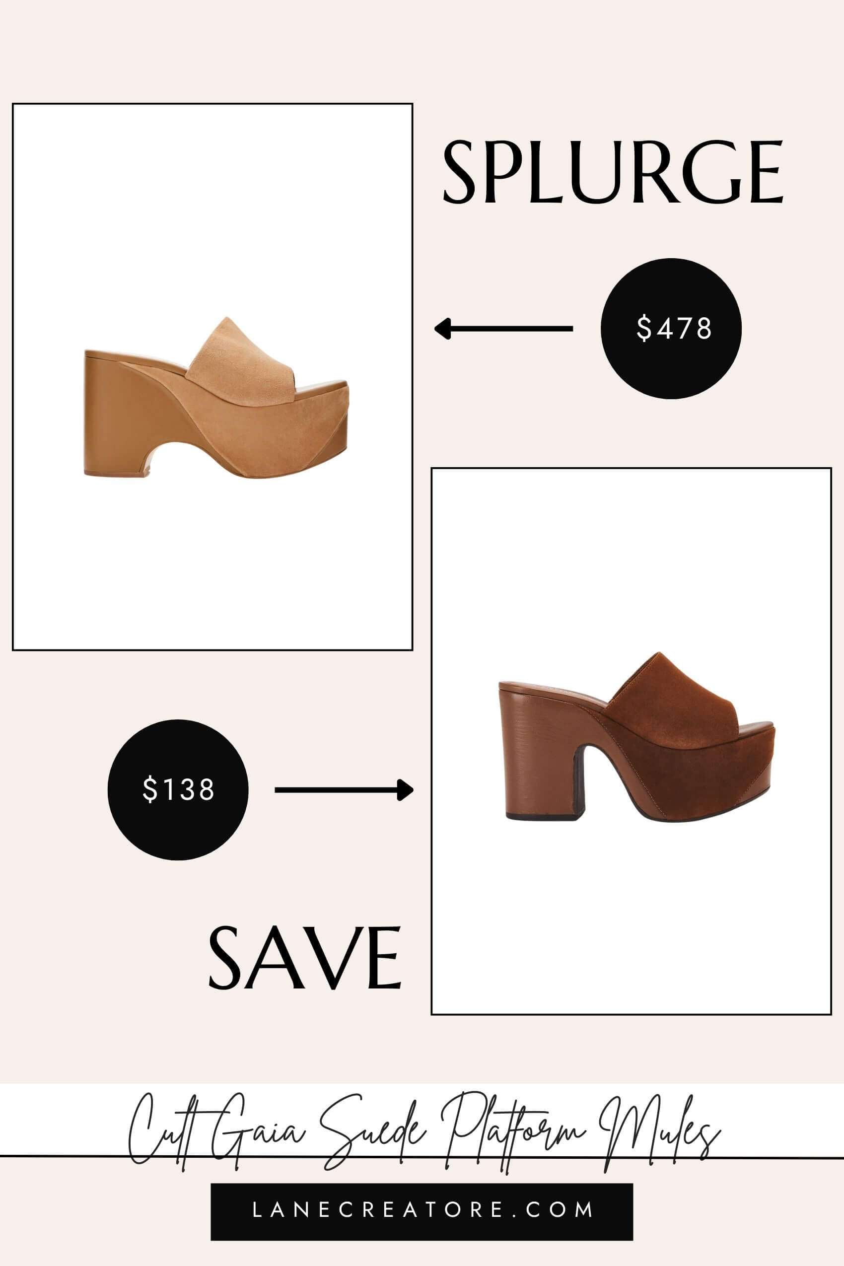 cult gaia platform sandals dupe