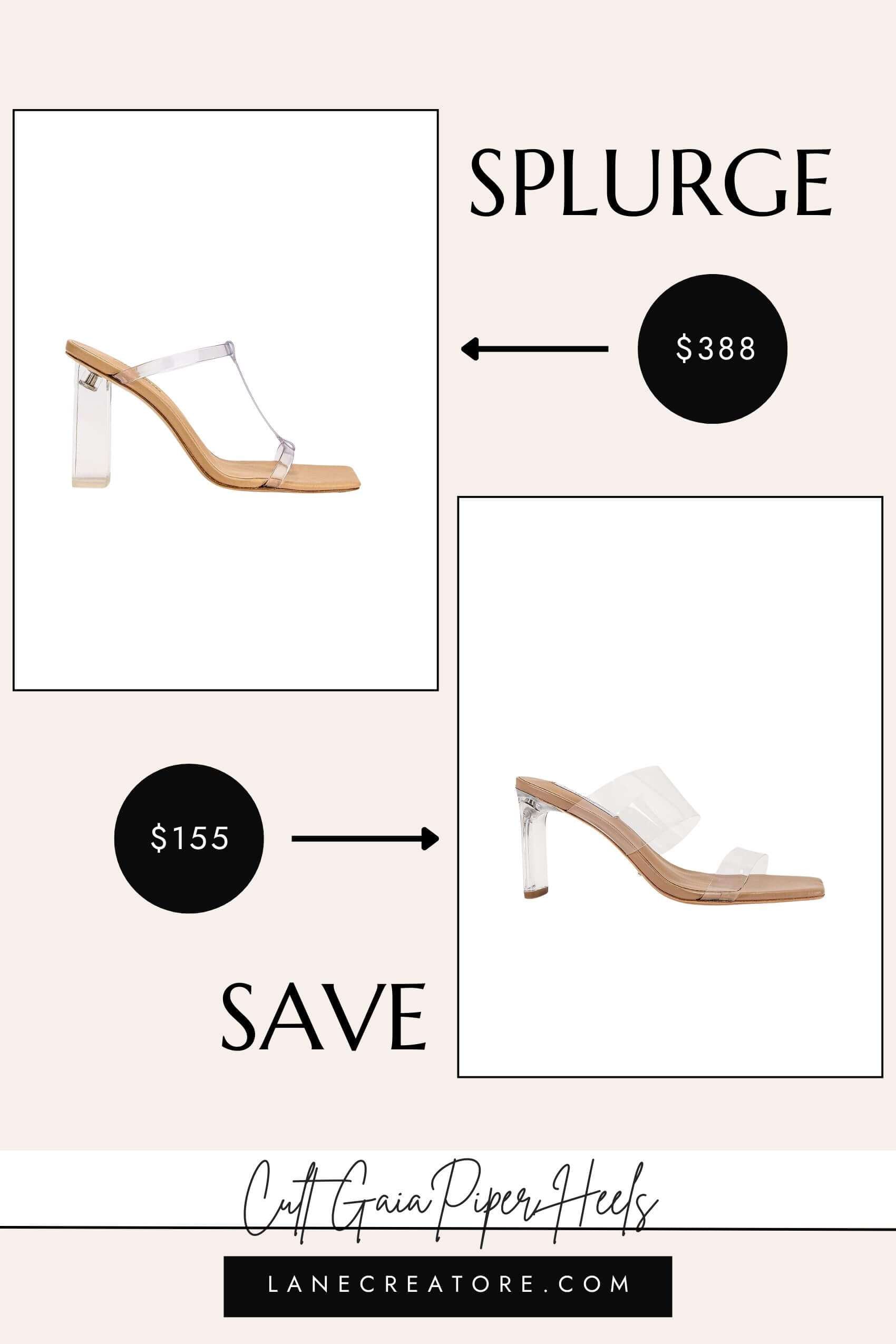 cult gaia pvc clear heels dupe
