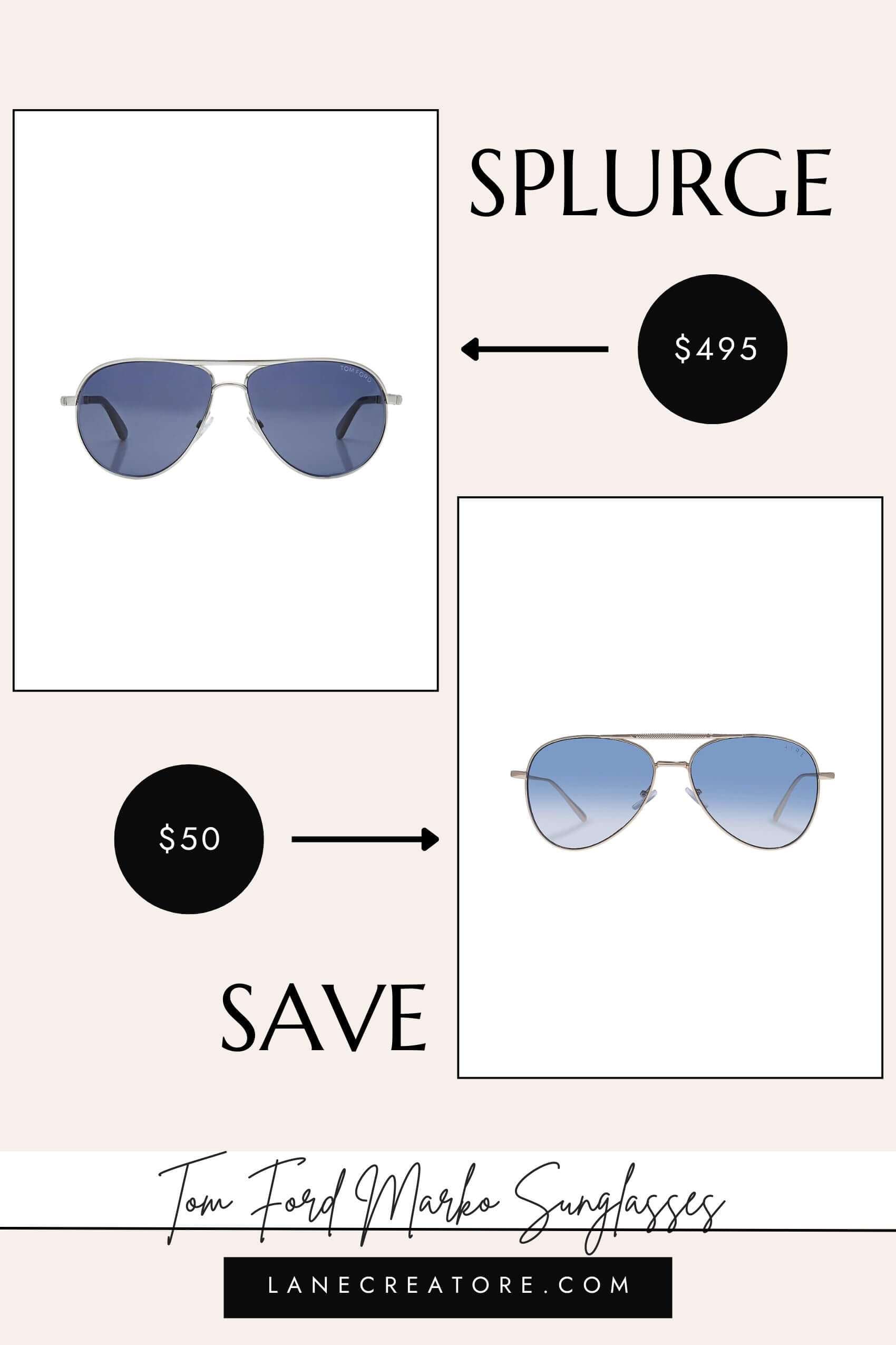 tom ford marko aviator sunglasses  dupe