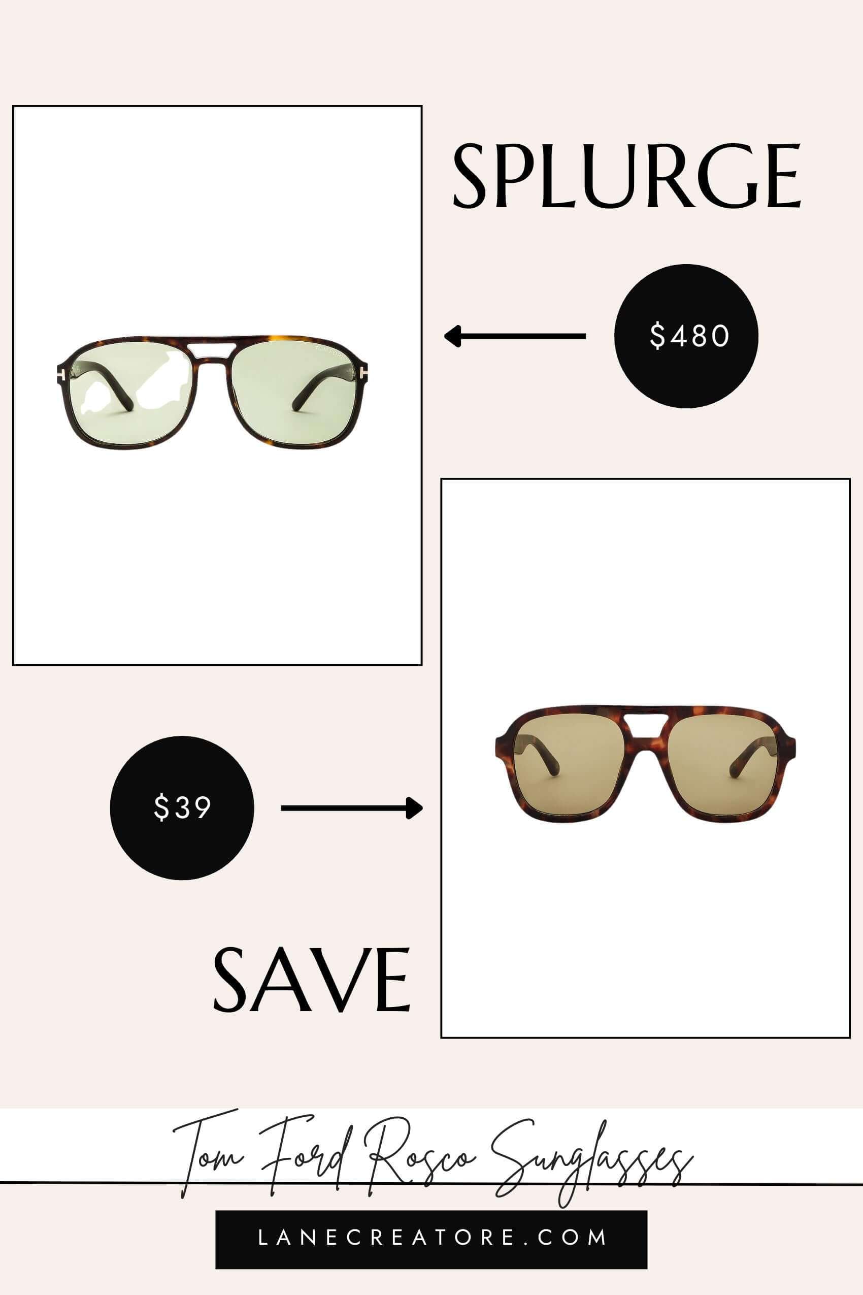 tom ford rosco aviator sunglasses dupes