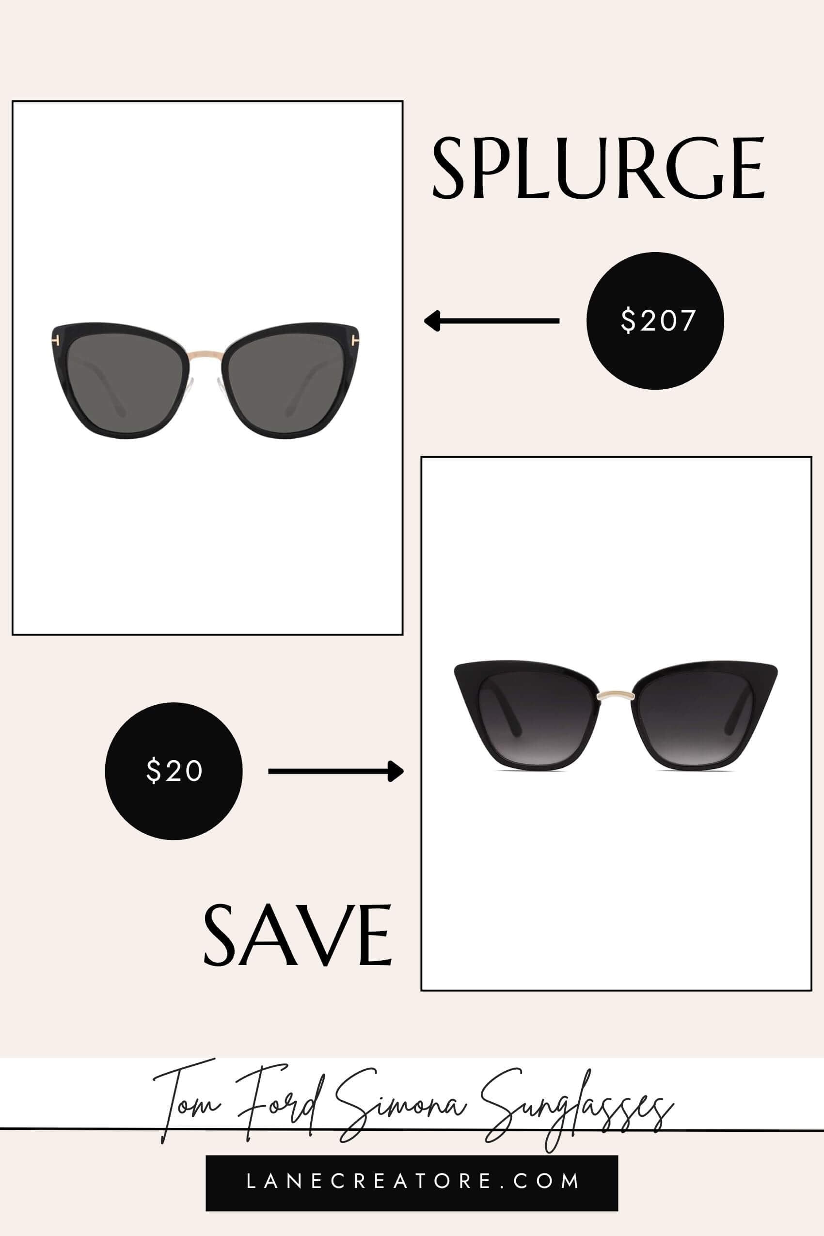 tom ford simona sunglasses dupe