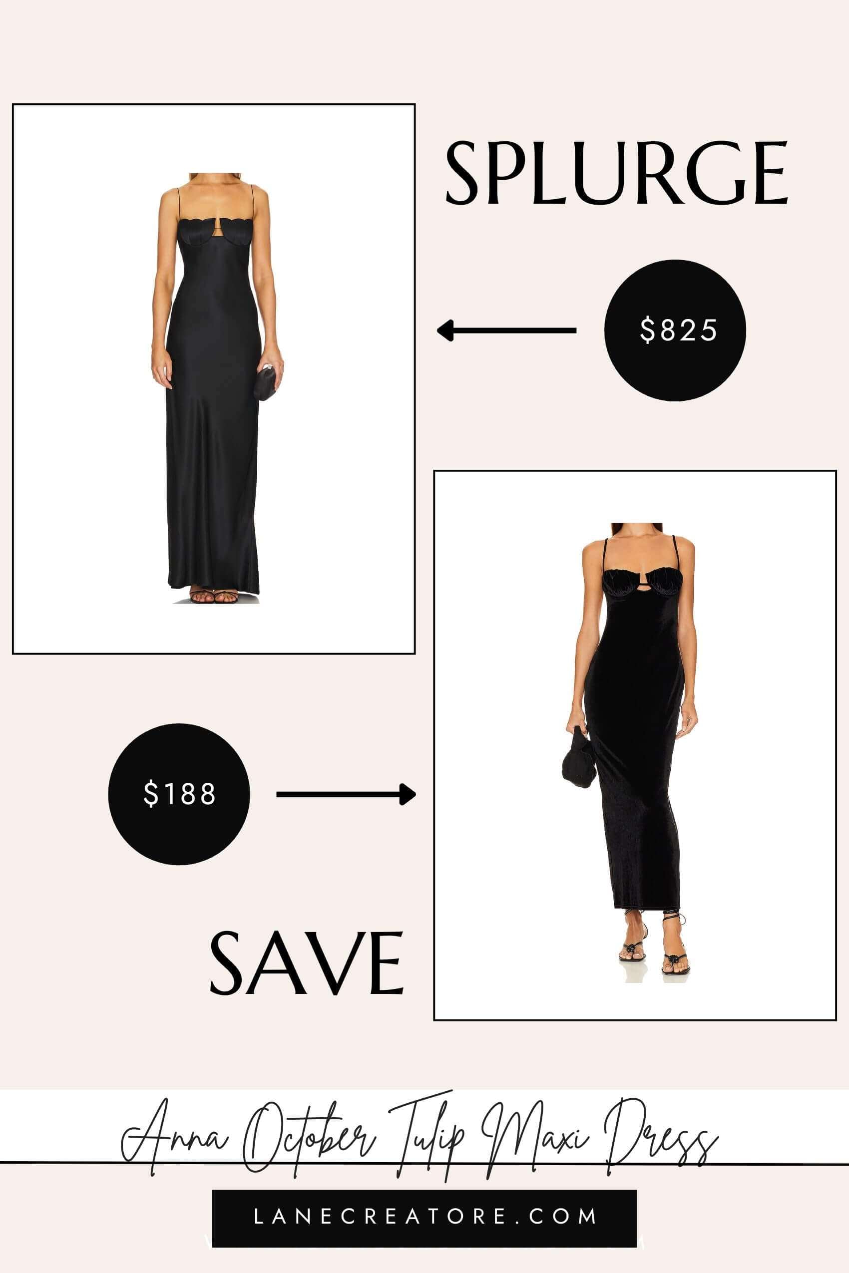 anna october black tulip dress dupe