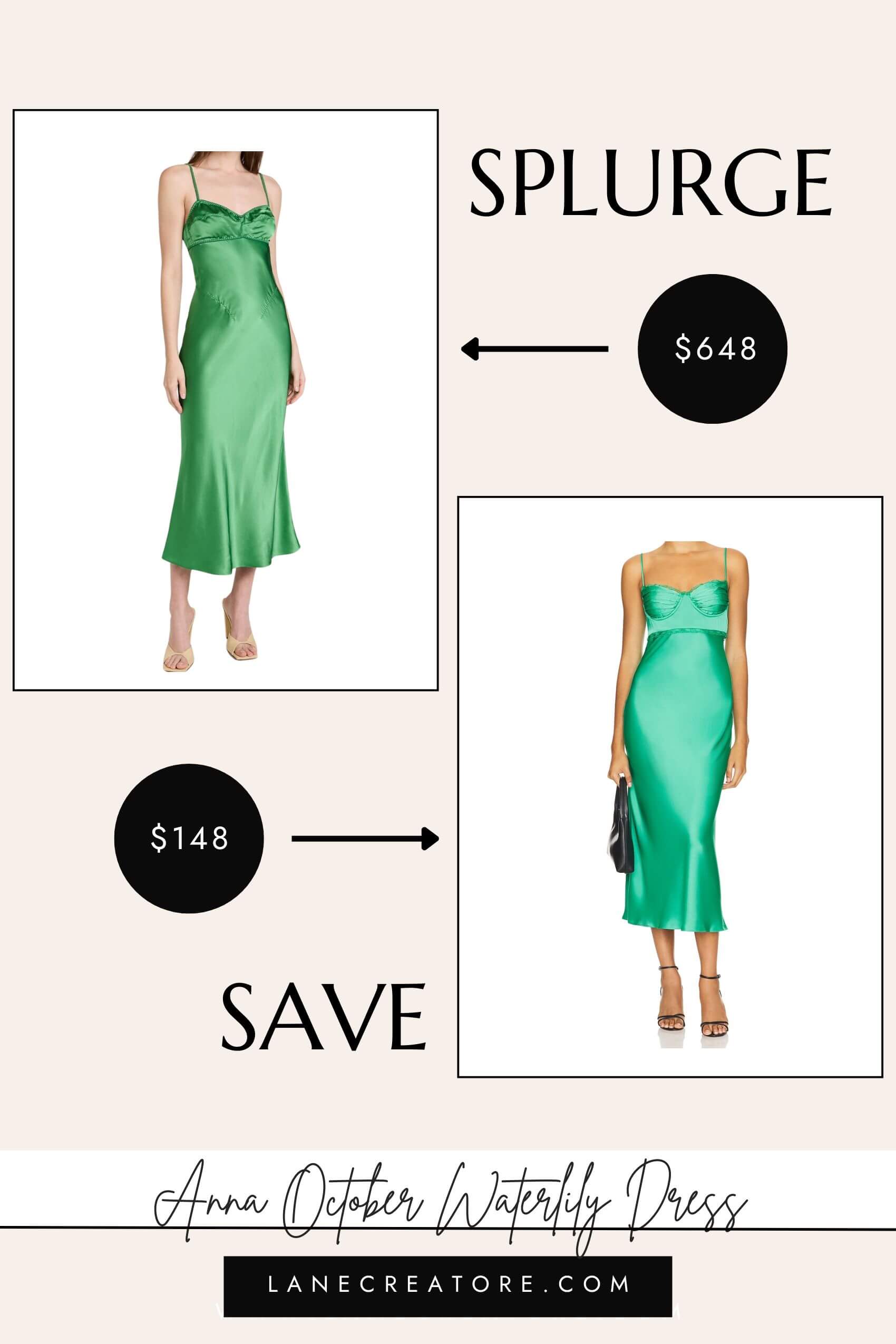 anna october waterlily dress dupe