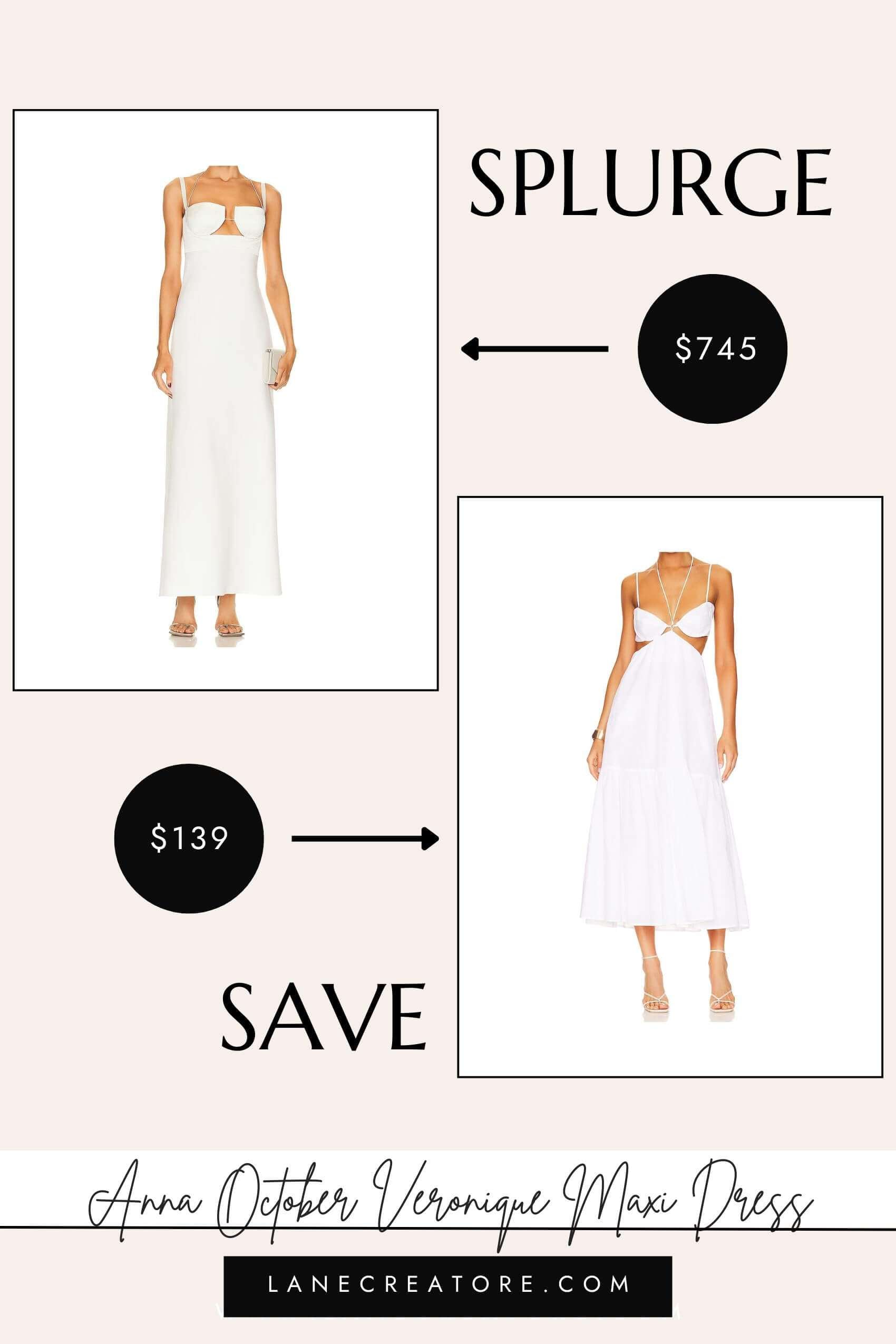 anna october white maxi dress dupe