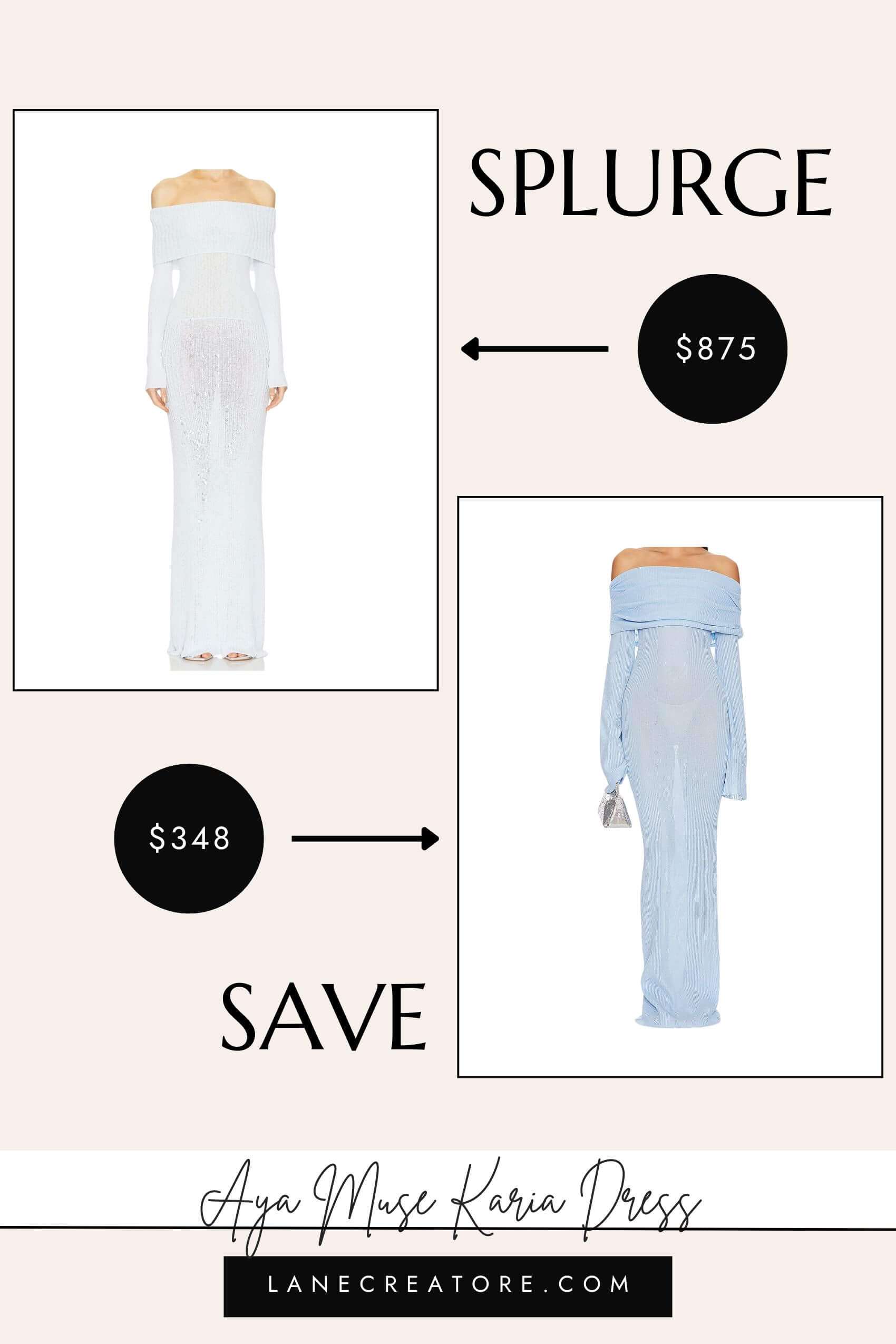 aya muse karia dress dupe