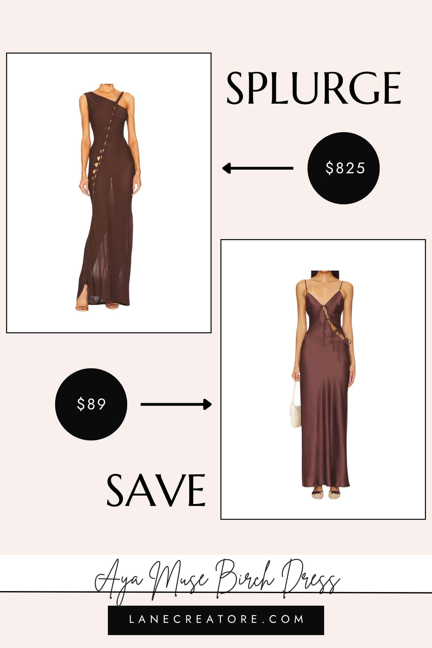 aya muse birch dress dupe